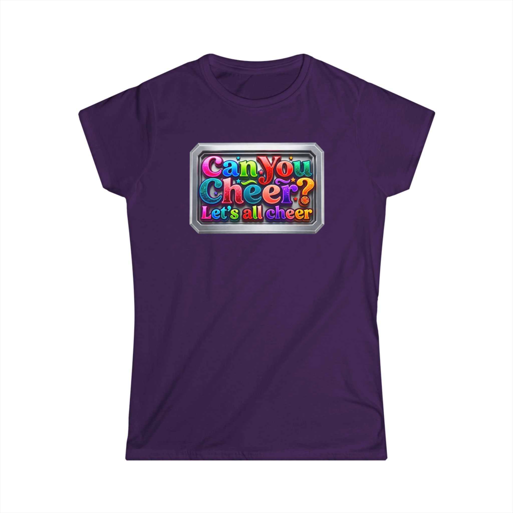 Cheer Squad Tee — "Can You Cheer, Let's All Cheer" Colorful Cheerleading Graphic