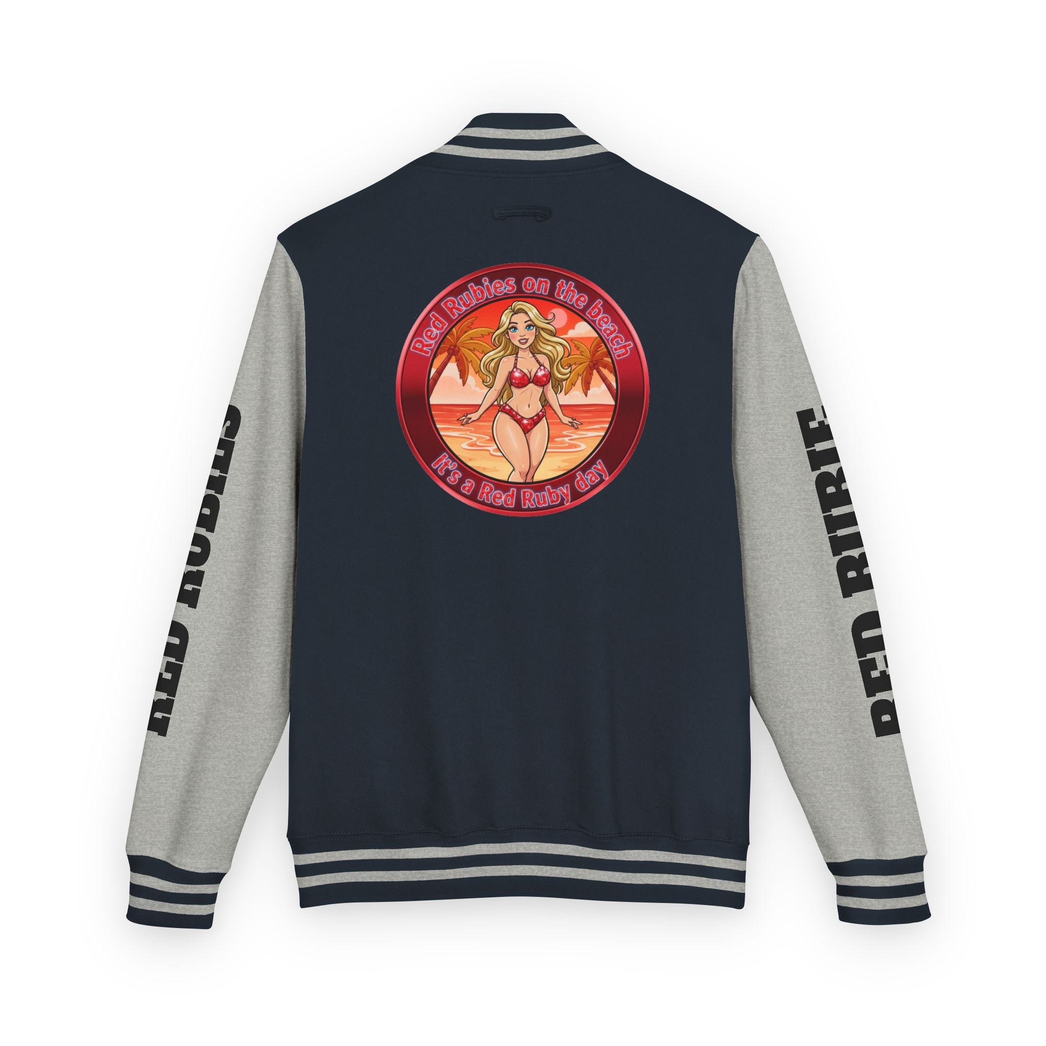 Jacket Letterman Jacket- "It's A Red Rubie Day"
