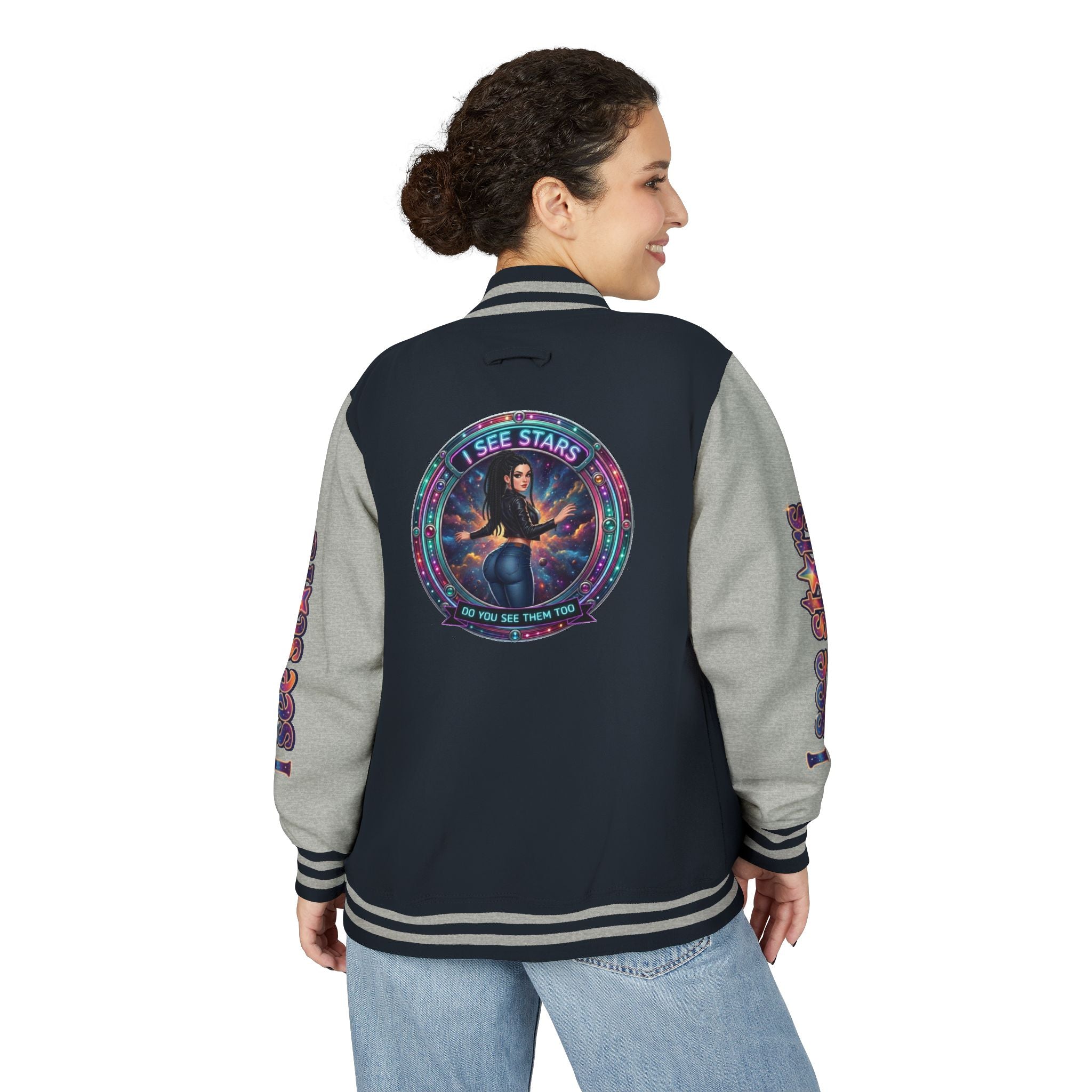 Heavyweight Letterman Jacket "I See Stars"