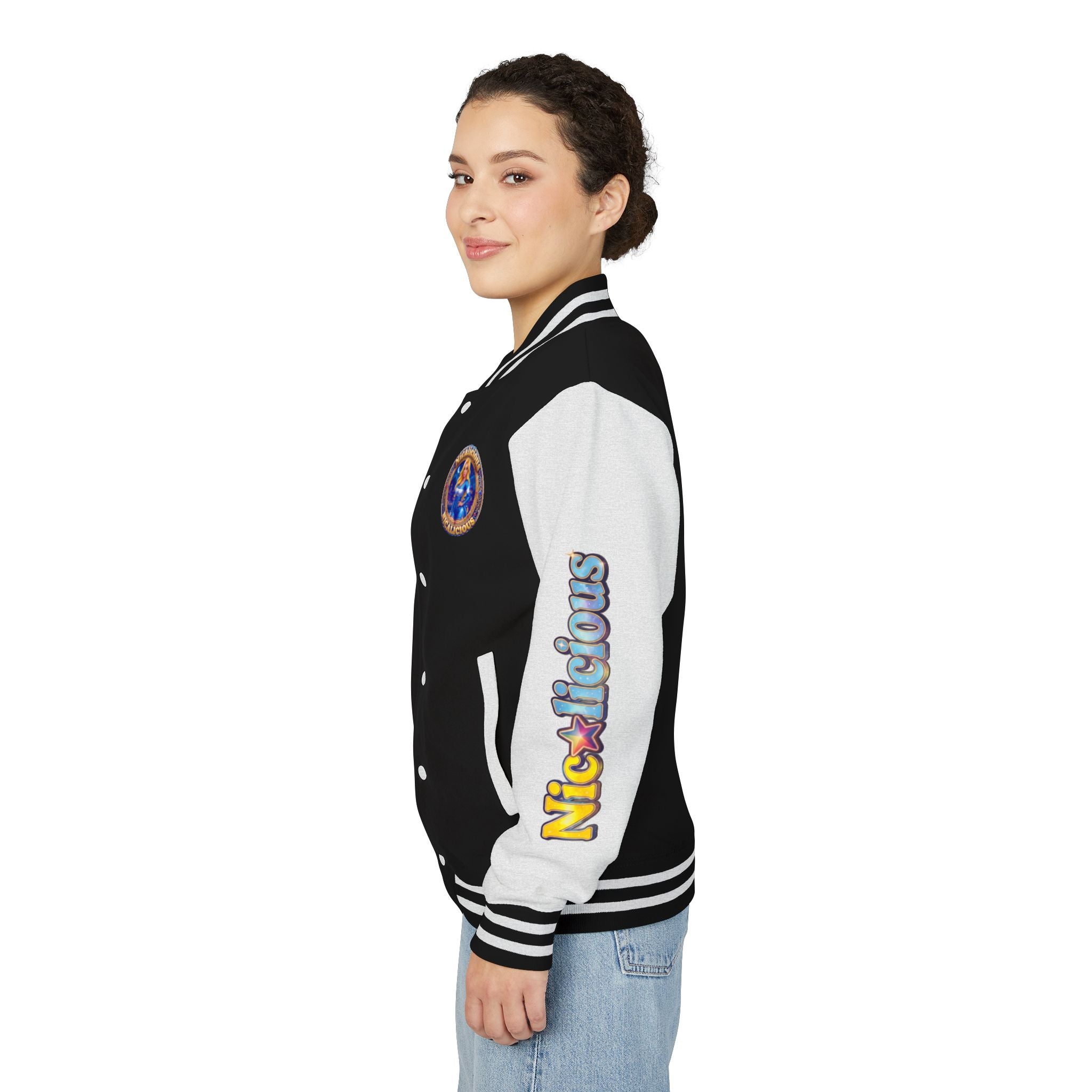 Letterman Jacket — "Nicalicious" Retro Crest Varsity Jacket