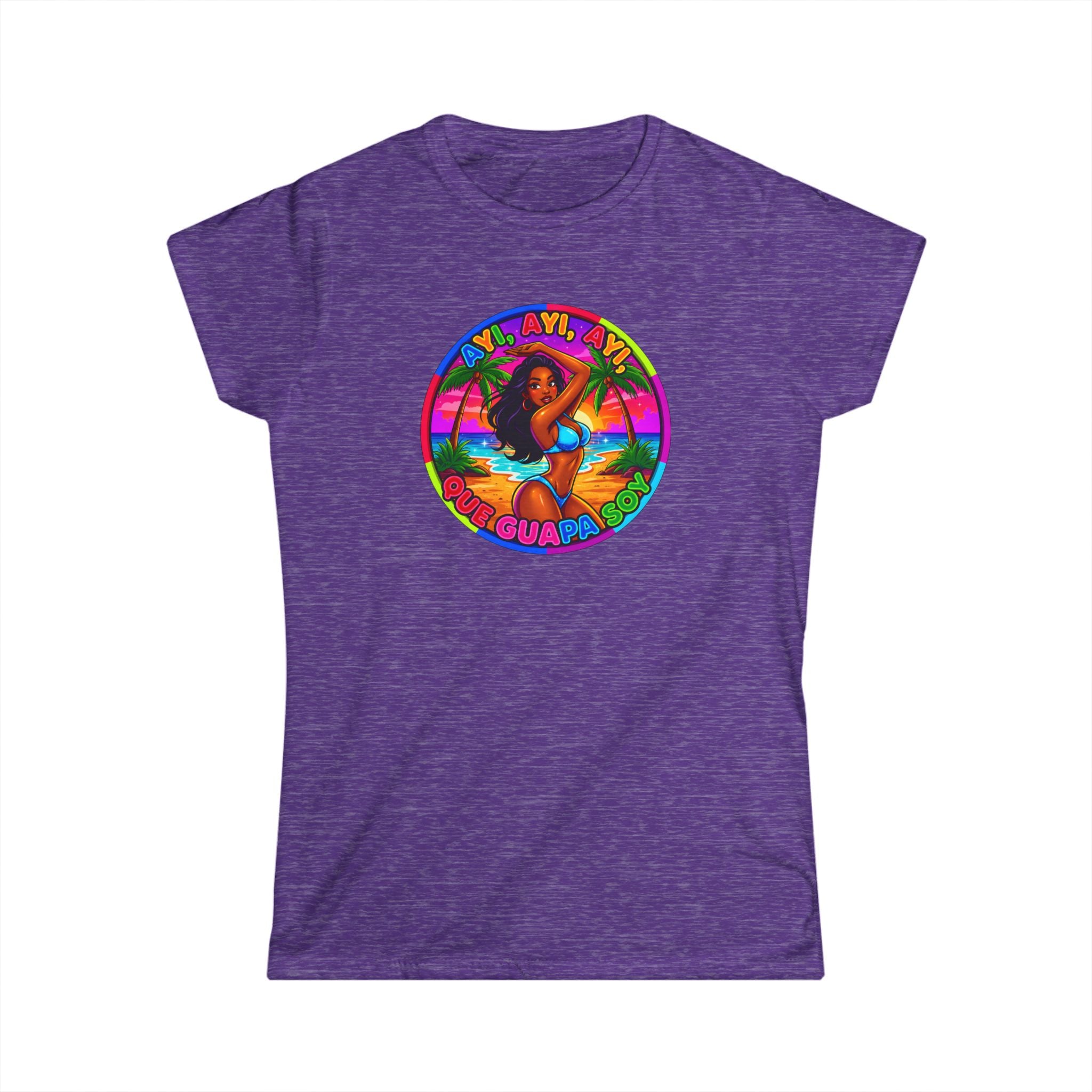 Vintage Tropical Surf T-Shirt — "Ayi, Ayi Ayi Que Guapa Soy"  Retro Beach Graphic