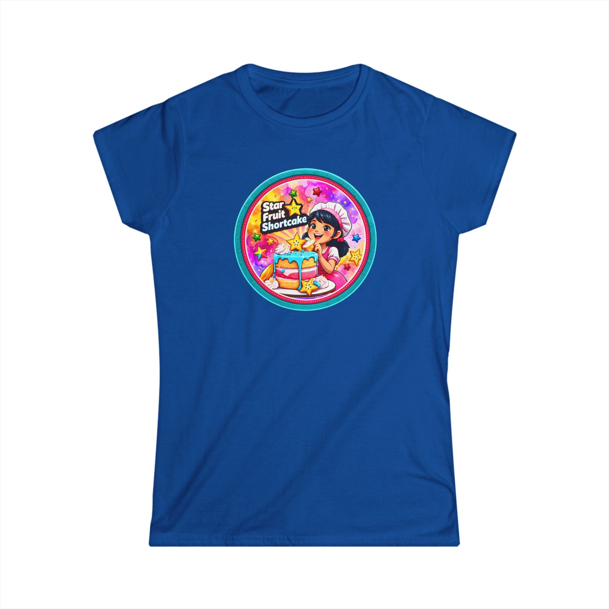 Women’s Tee — "Star Fruit Shortcake" Cute Retro Dessert Graphic