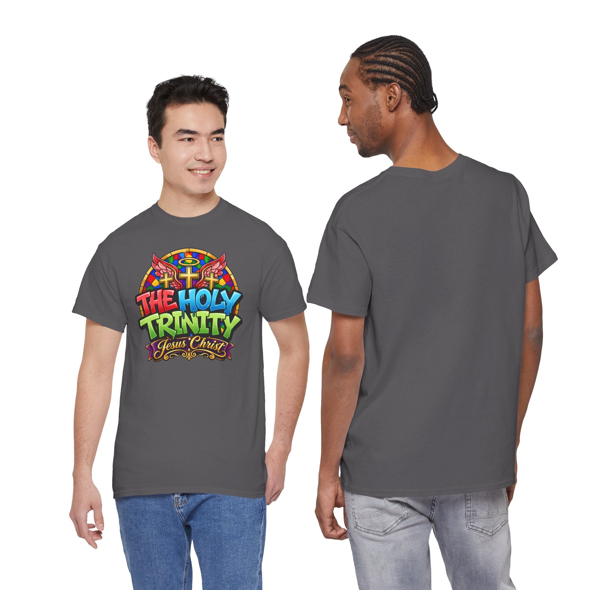 Holy Trinity Graphic Tee — 'The Holy Trinity Jesus Christ' Colorful Faith T-Shirt