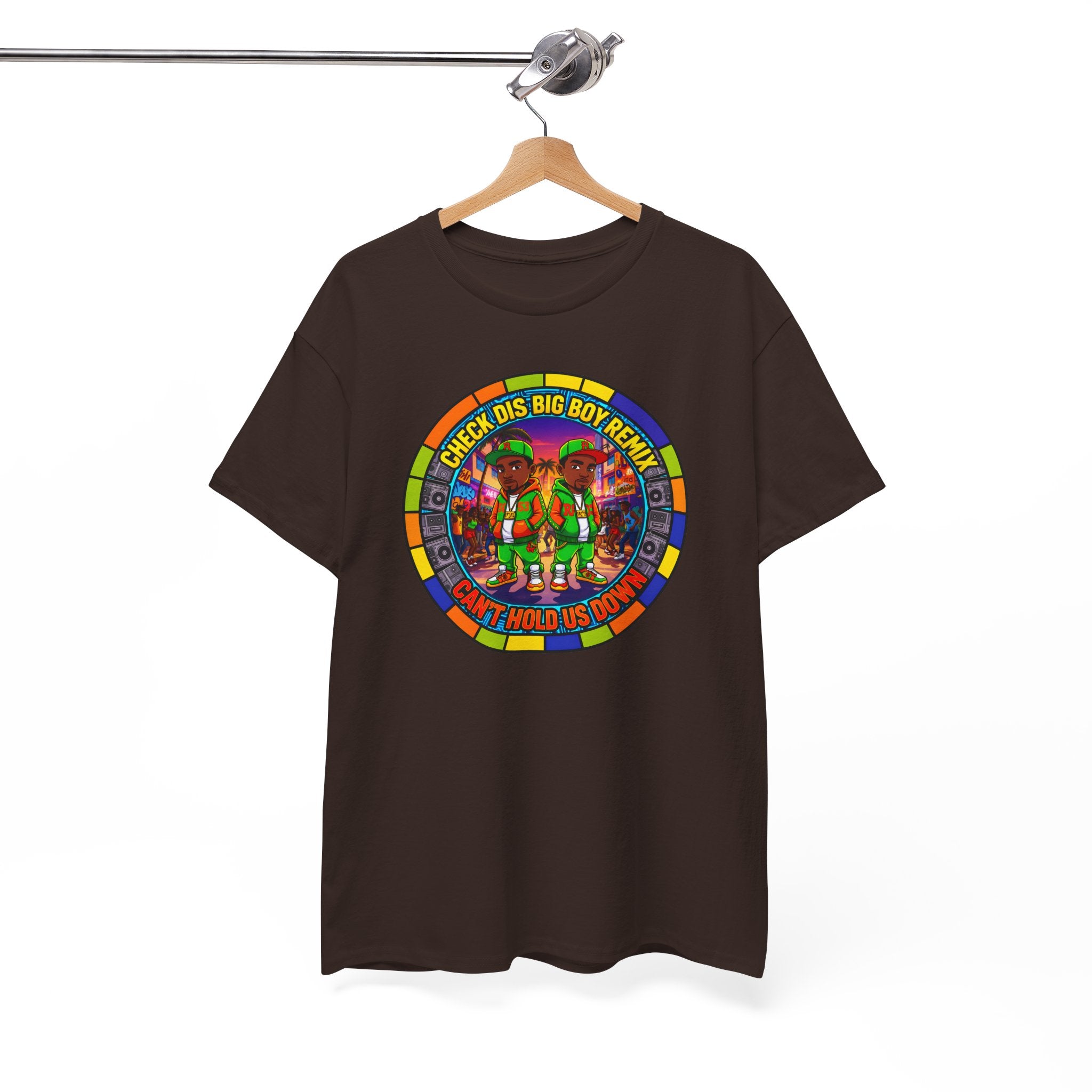T-Shirt — "Check Dis Big Boy Remix" Colorful Cartoon Grap6hic Tee