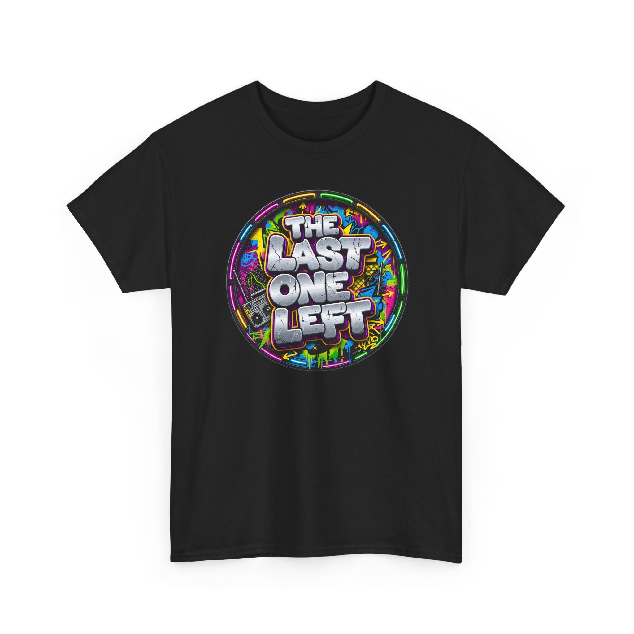 Graphic Tee - "The Last One Left" Colorful Retro Badge