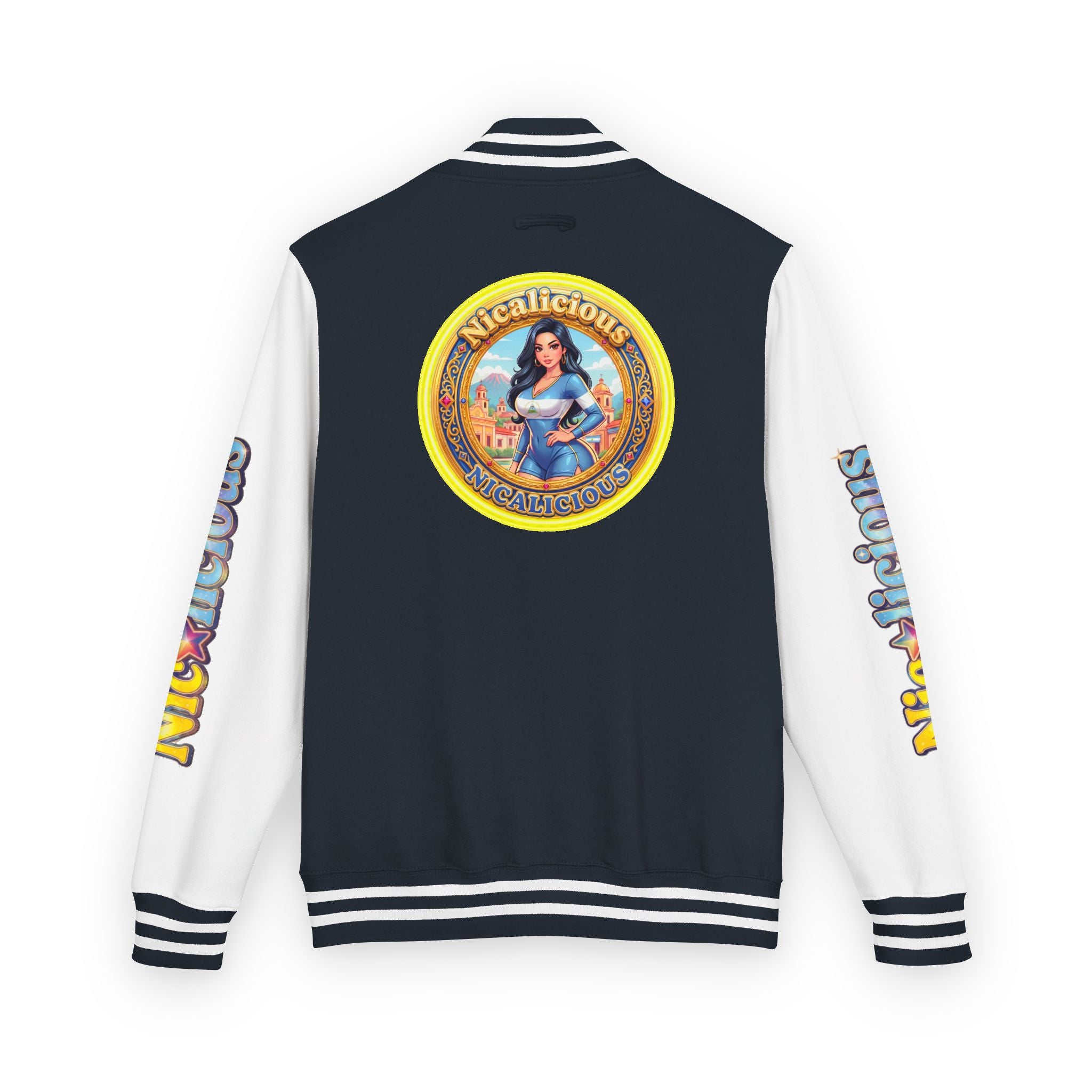 Letterman Jacket — 'Nicalicious' Retro Badge Varsity Jacket