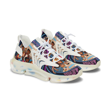 Mesh Sneakers — 'Friends 4Ever' Retro Group Photo Graphic Women's Athletic Shoes
