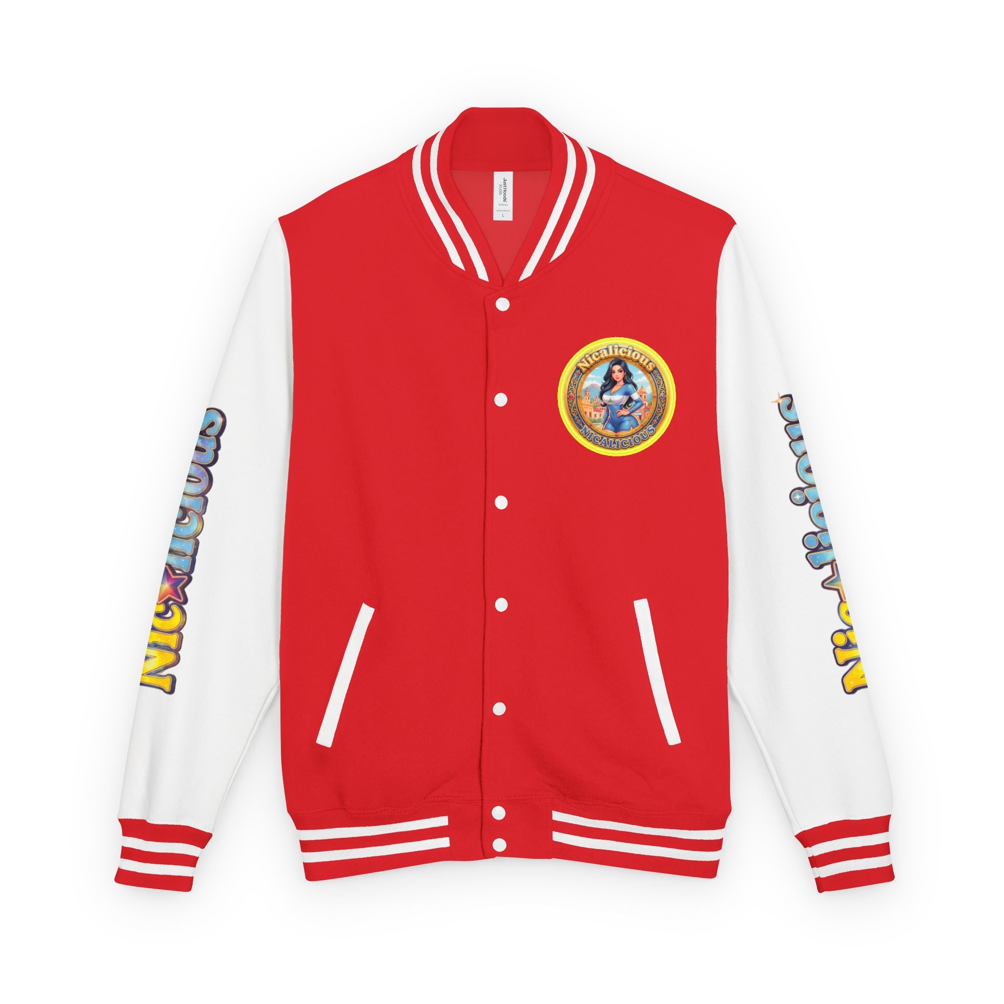 Letterman Jacket — 'Nicalicious' Retro Badge Varsity Jacket