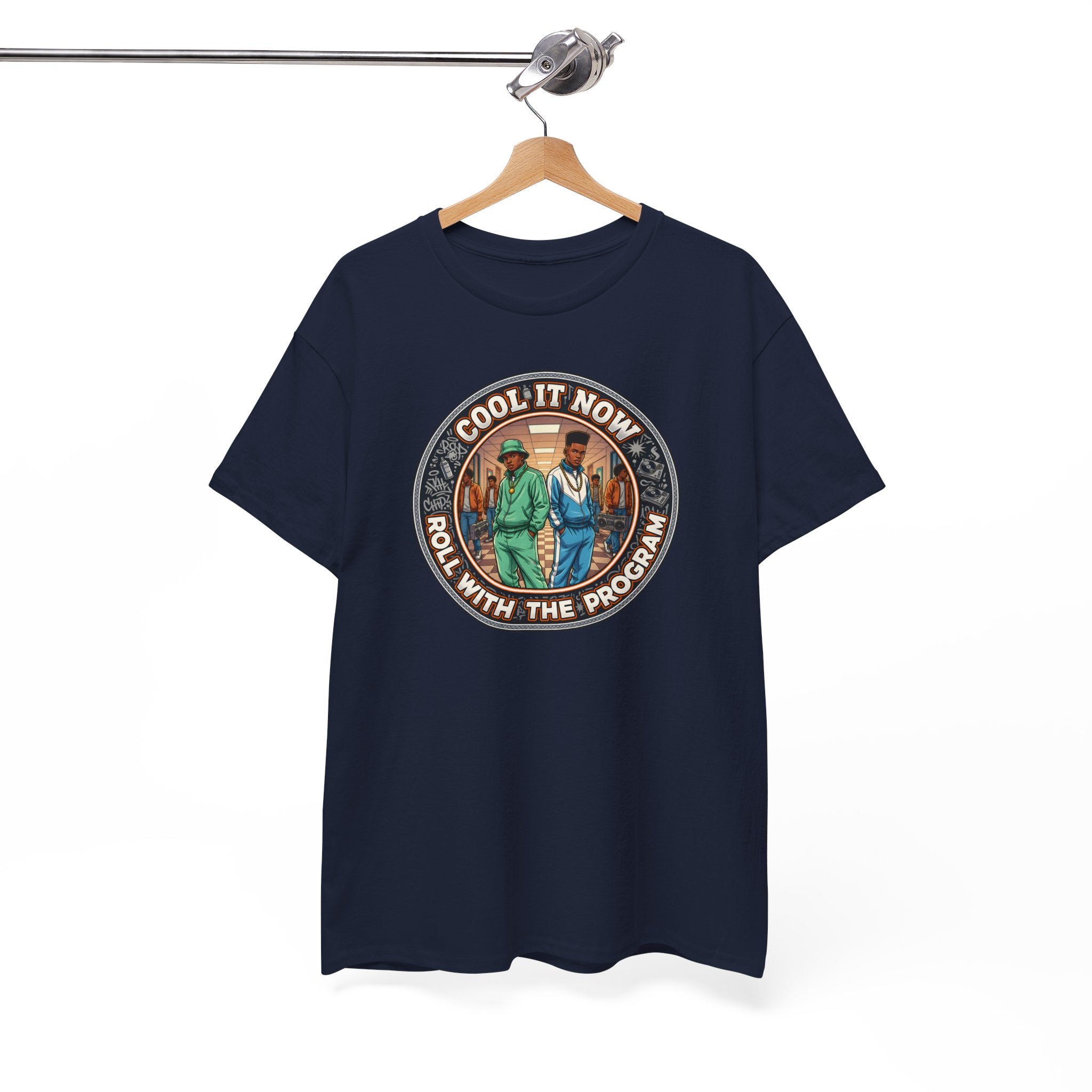 Cool It Now Tee — "Cool It Now Roll With The Program" Vintage Patch Graphic T-Shirt