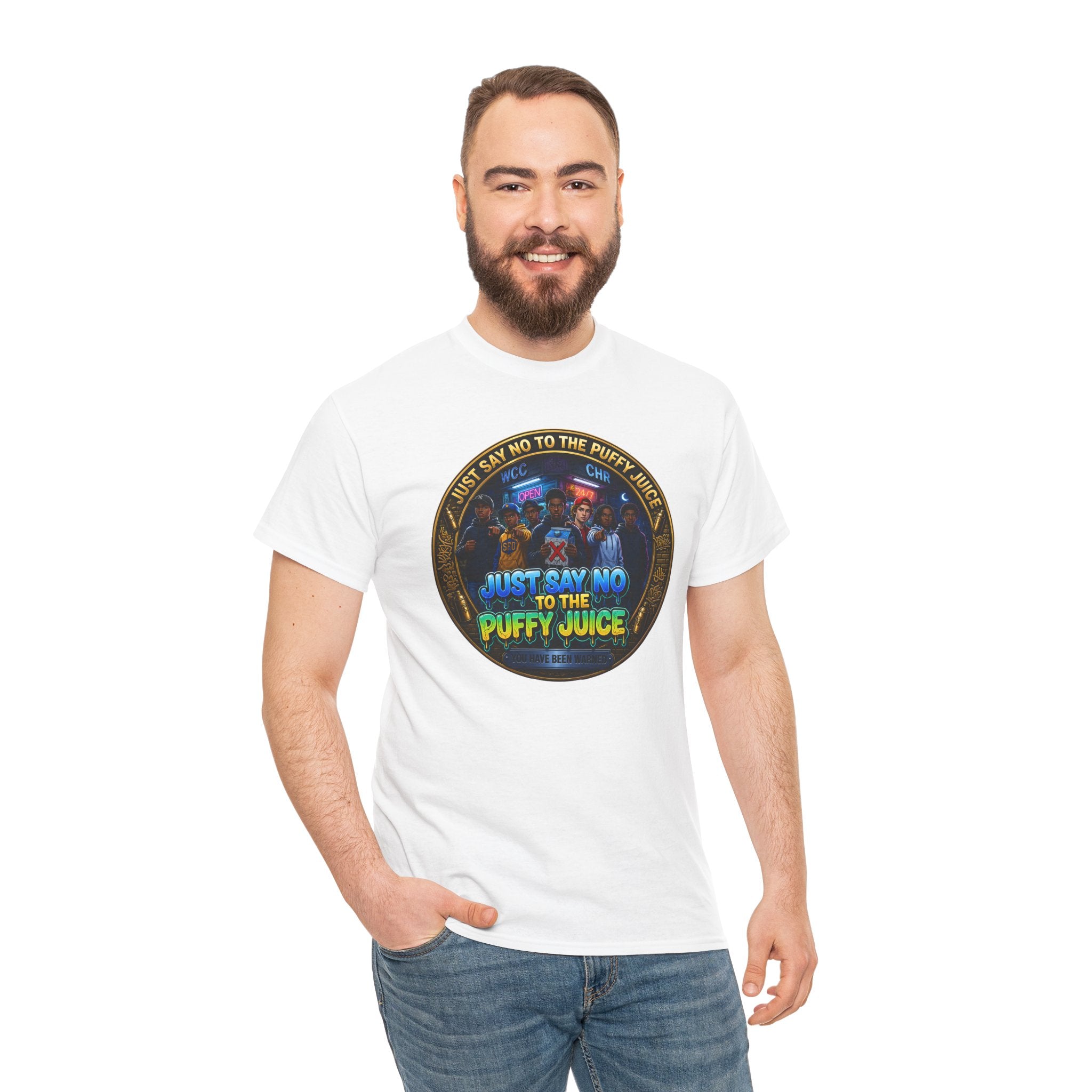 "Just Say No to the Puffy Juice "Tee – Anti-Party Vintage Graphic T-Shirt