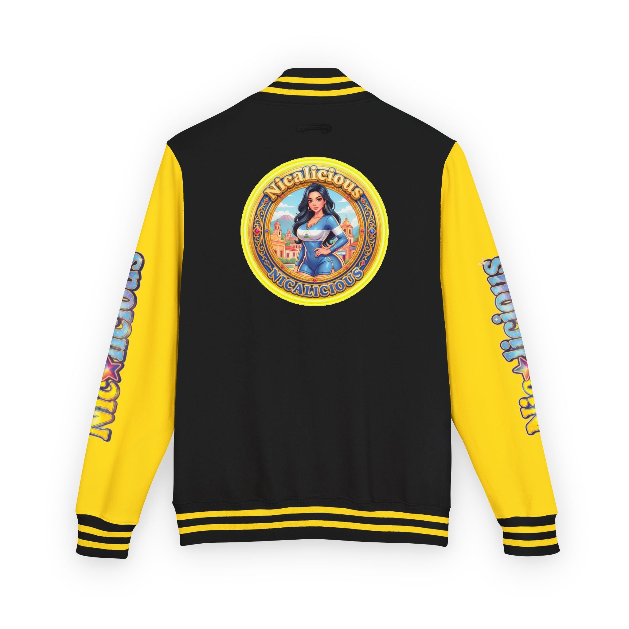 Letterman Jacket — 'Nicalicious' Retro Badge Varsity Jacket