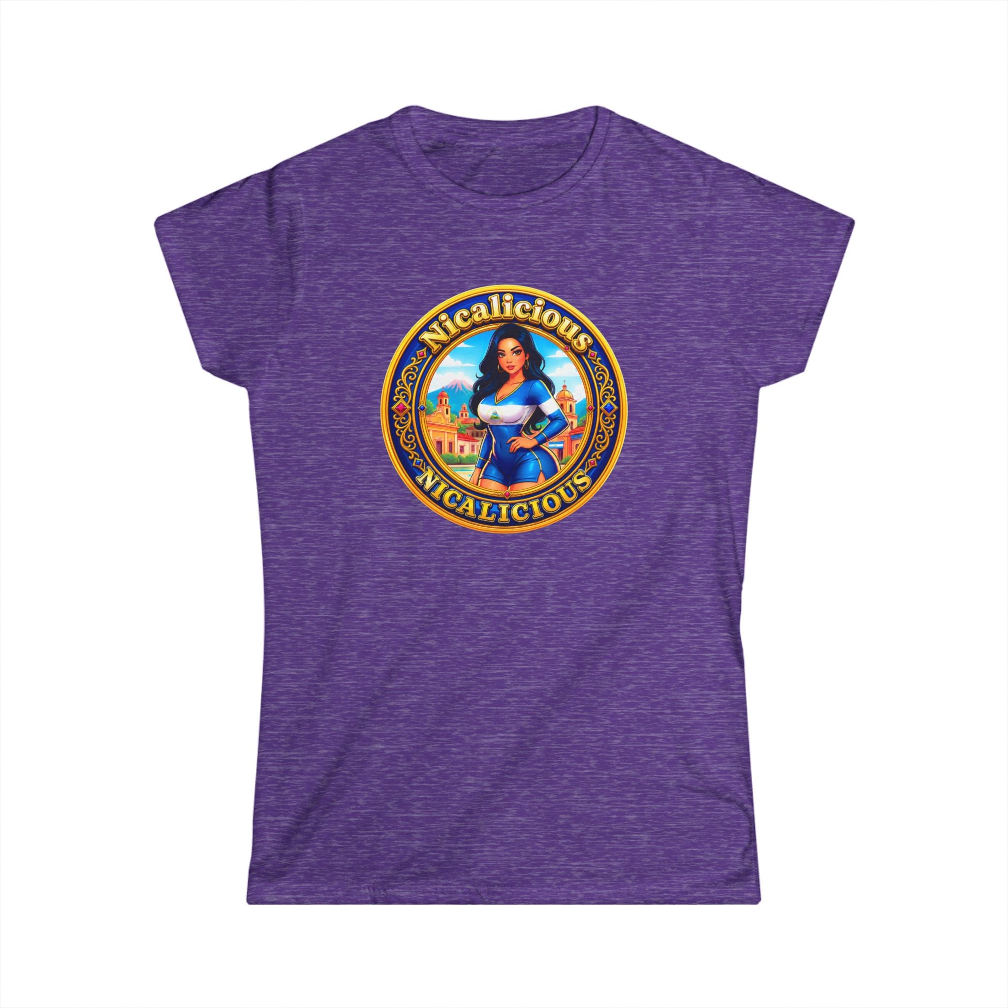"Nicalicious "Vintage Seal Women's Tee - Retro Latina Pin-Up Graphic Shirt
