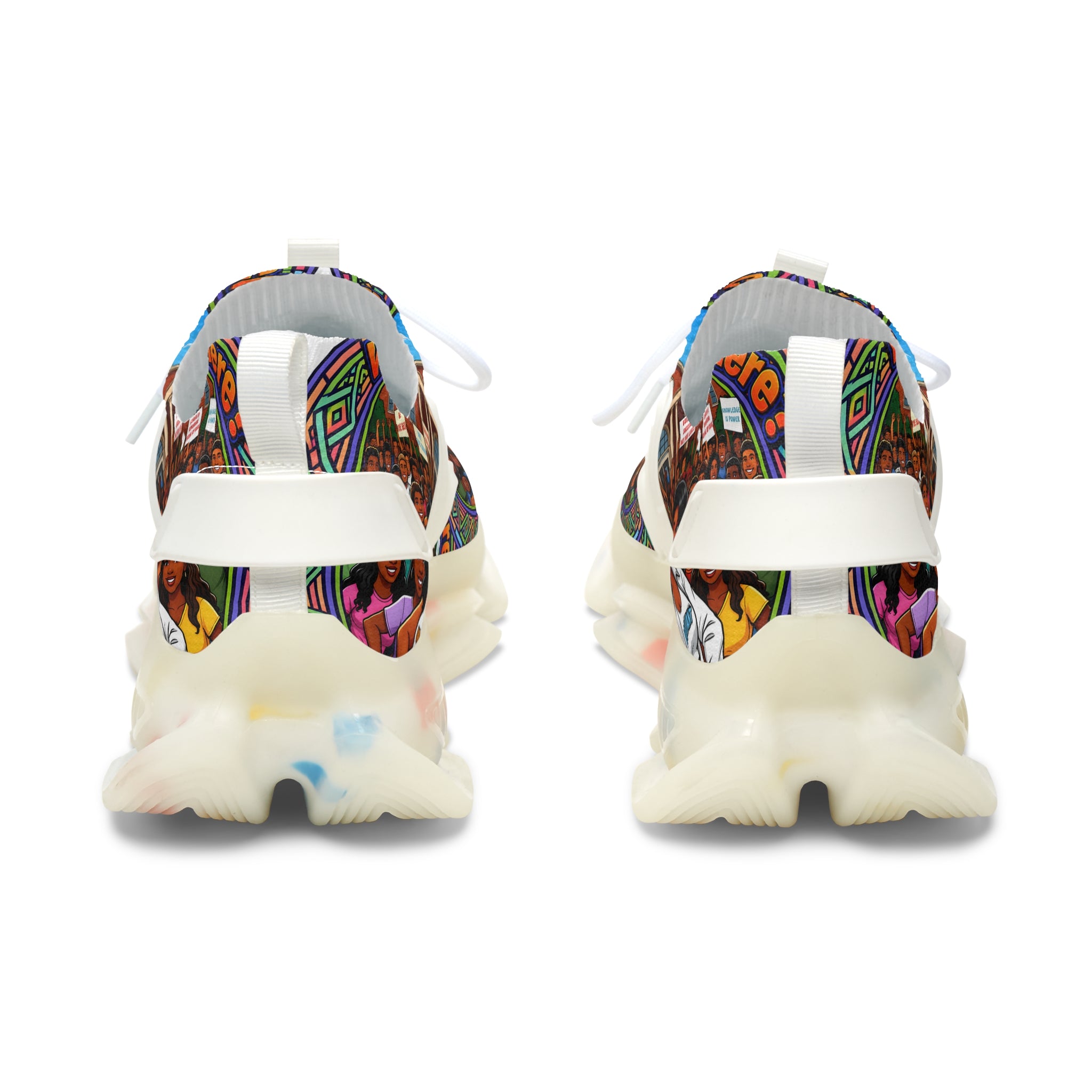 Women’s Mesh Sneakers — " What's The #1 School Out There "Vintage School Crew Graphic Athletic Shoes