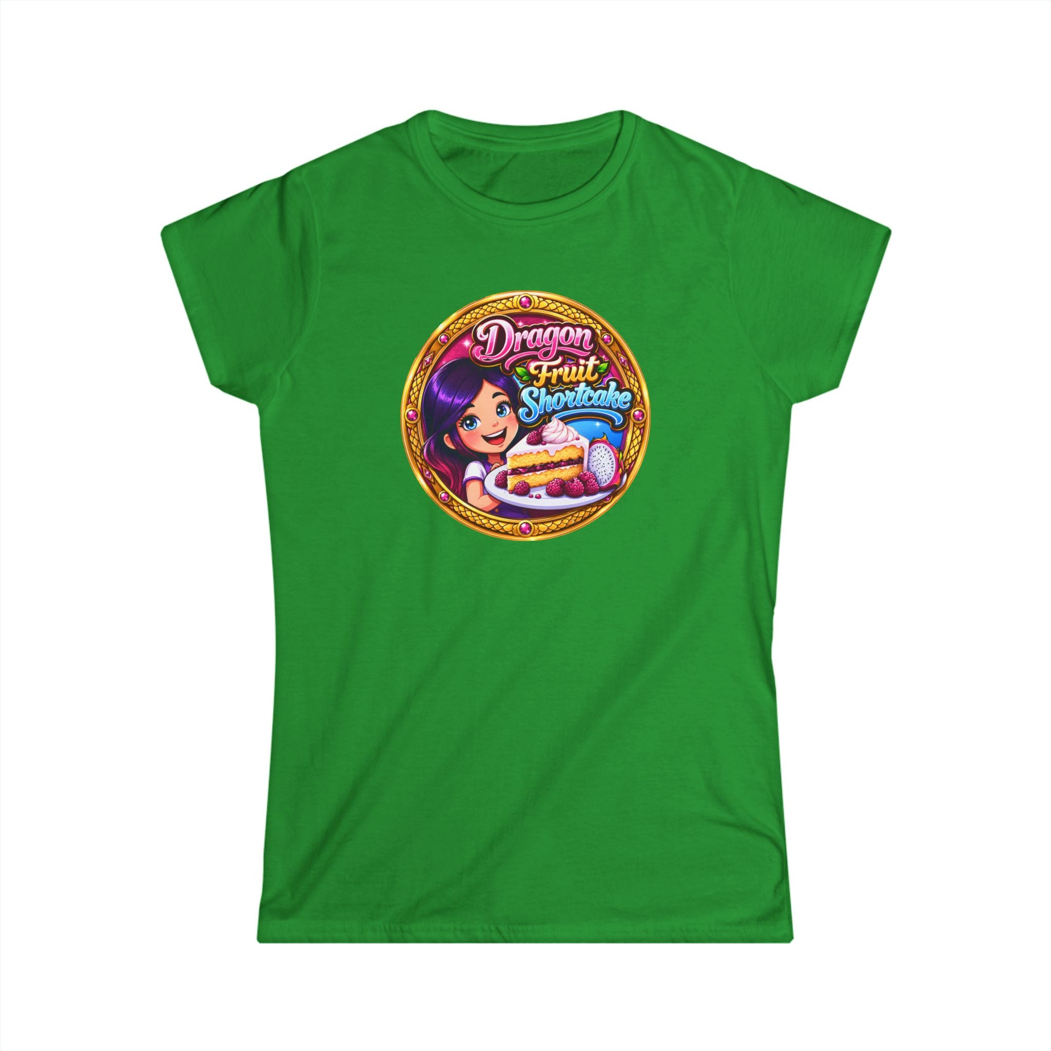 "Dragon Fruit Shortcake" Women's Tee — Cute Kawaii Dessert Graphic Shirt