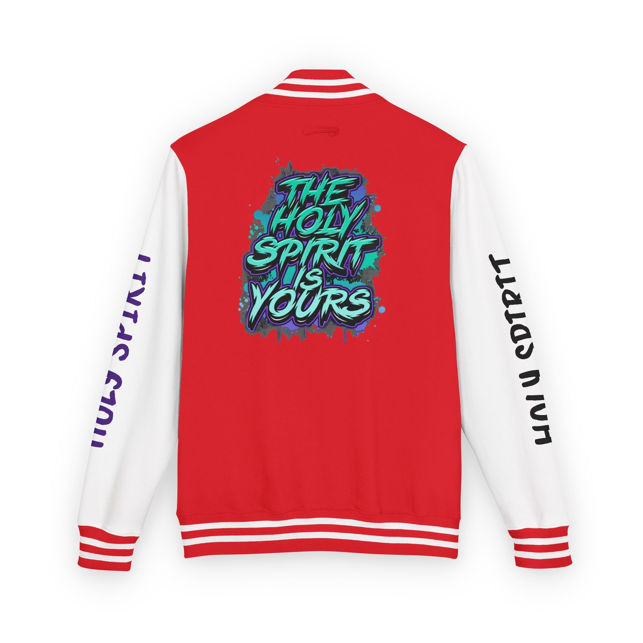 Letterman Jacket — "The Holy Spirit Is Yours" Graphic