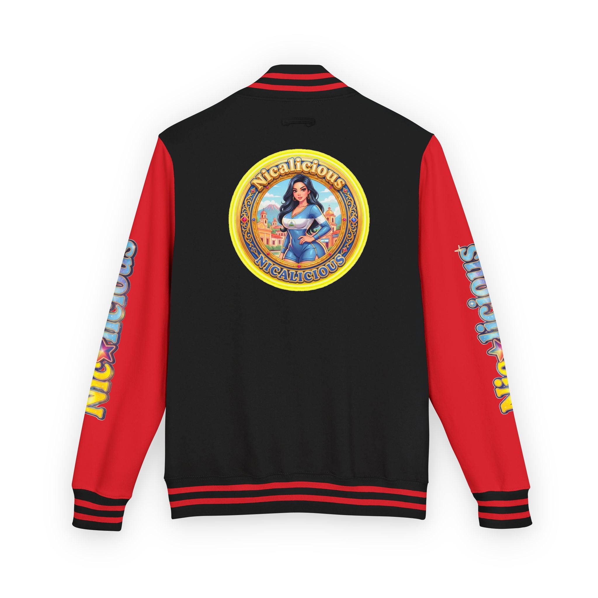 Letterman Jacket — 'Nicalicious' Retro Badge Varsity Jacket