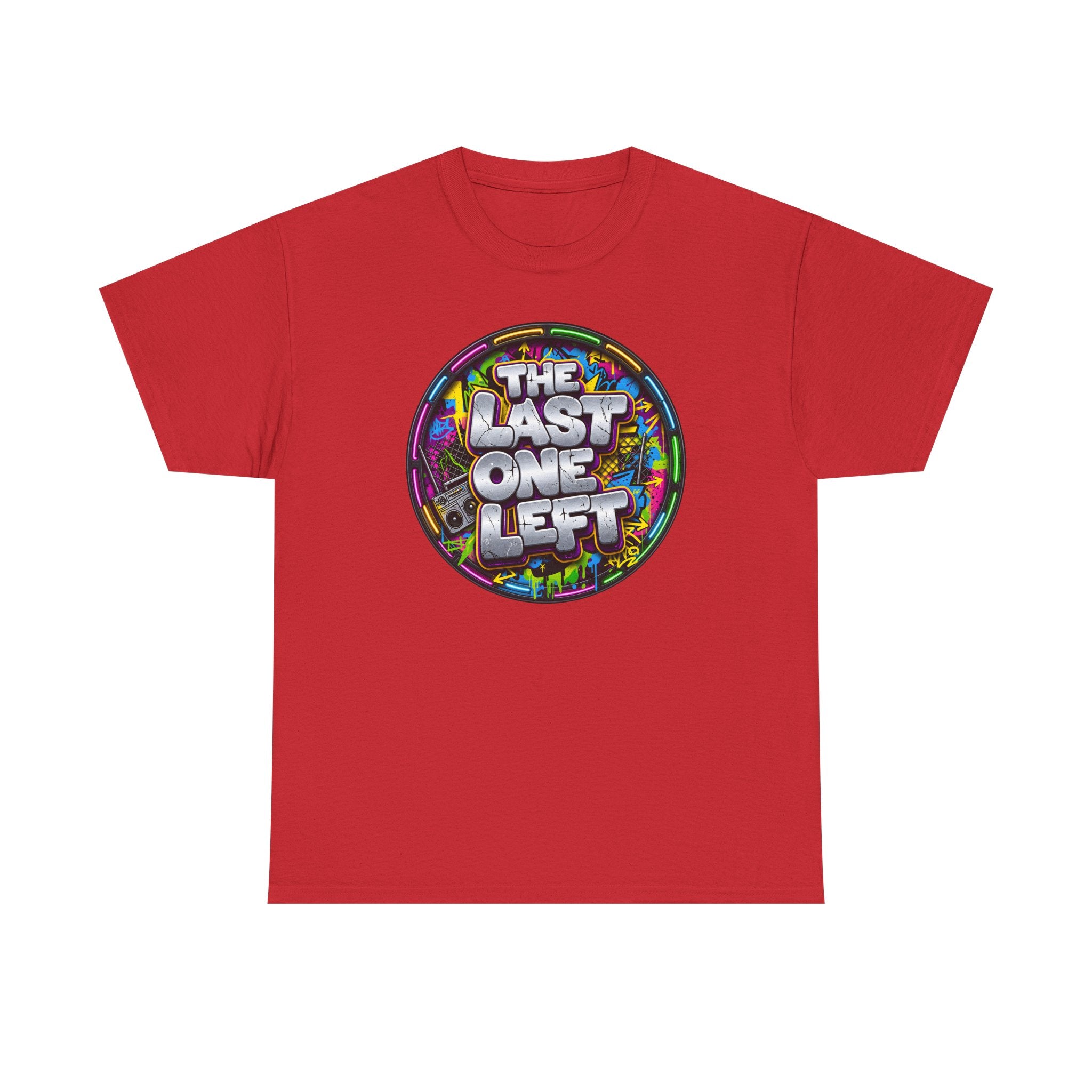 Graphic Tee - "The Last One Left" Colorful Retro Badge