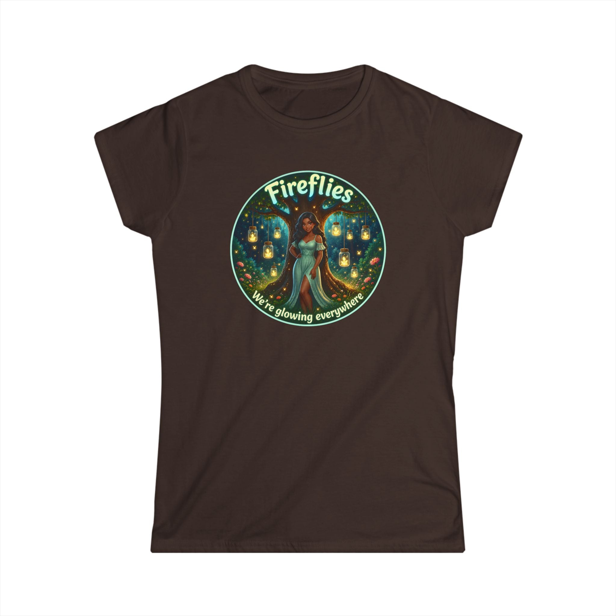 Fireflies Graphic Tee — "Fireflies" Nature Glow Women's T-Shirt