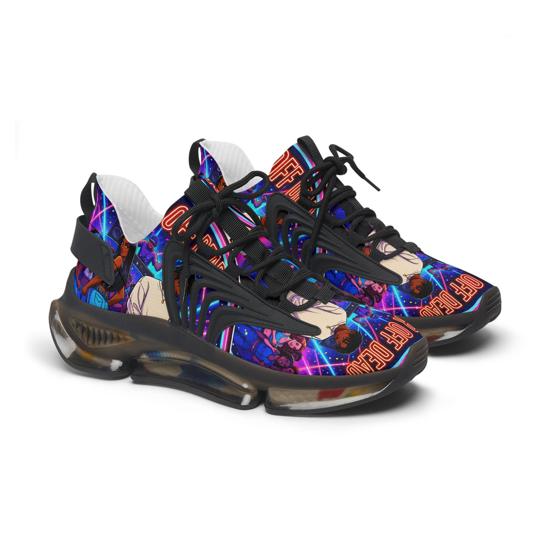 Women's Mesh Sneakers — Retro Vaporwave Anime Graphic Athletic Shoes