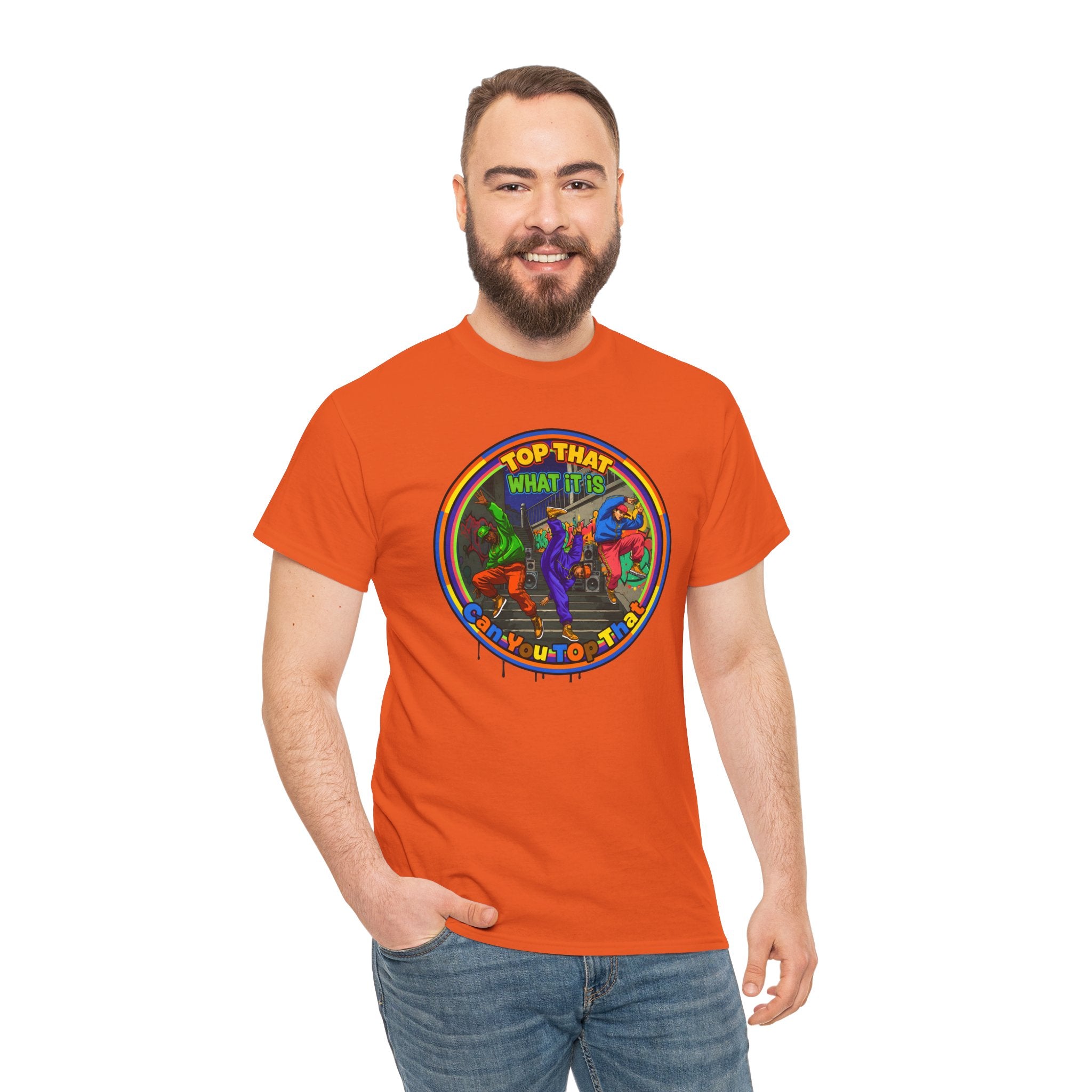 Retro  Tee — "Top That What It Is" Graphic Cotton Shirt
