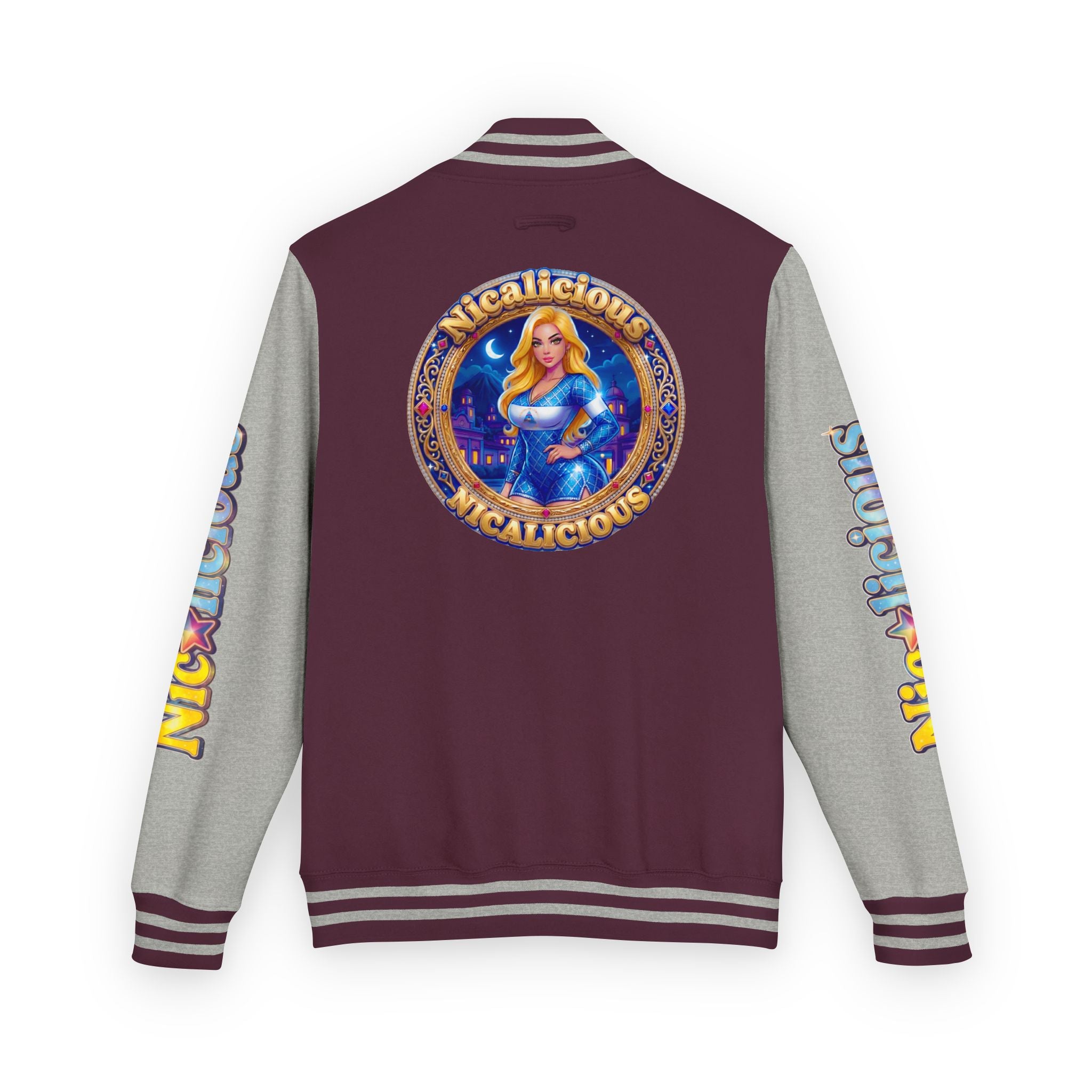 Letterman Jacket — "Nicalicious" Retro Crest Varsity Jacket