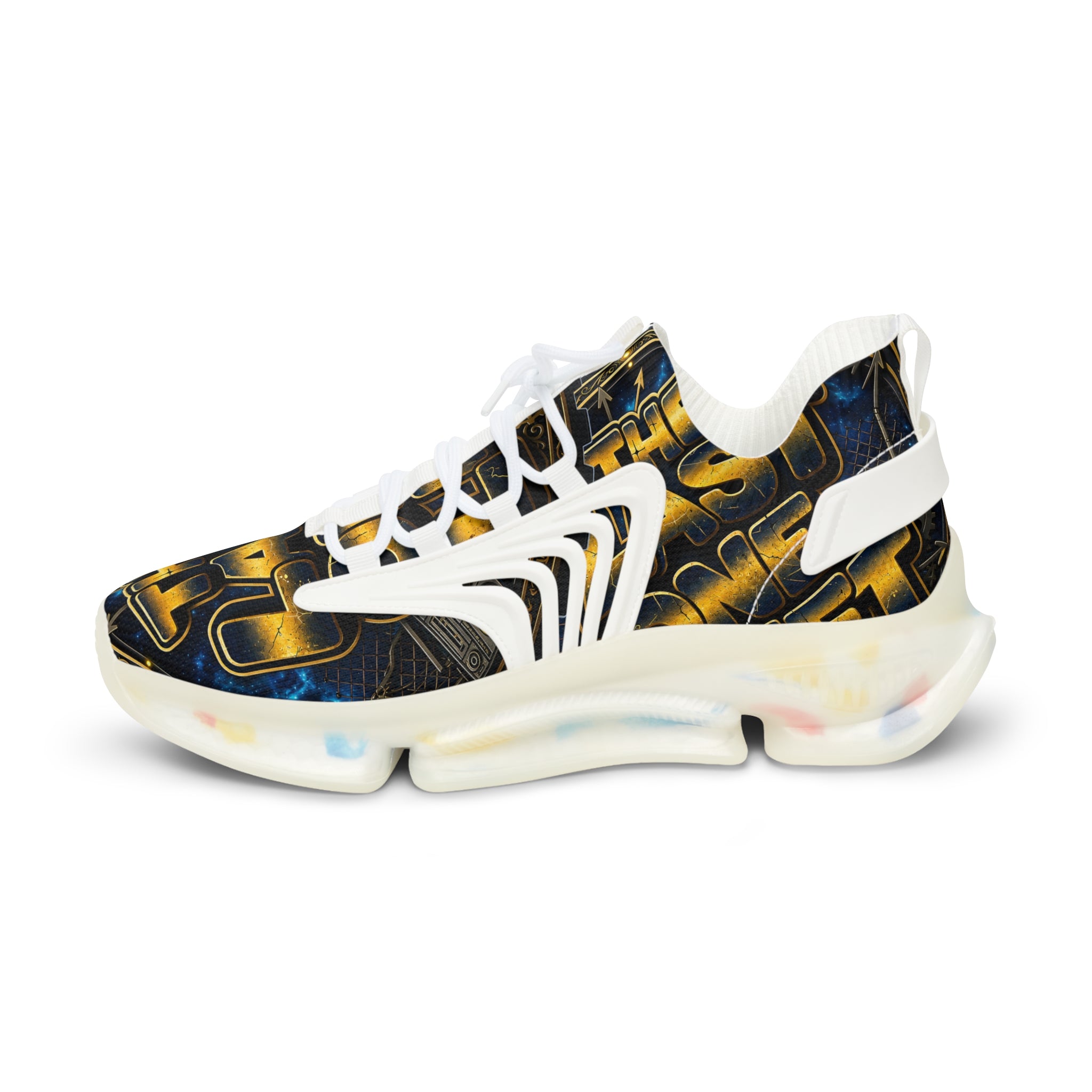 Mesh Sneakers — Bold 'The Last One Left' Graphic Athletic Shoes
