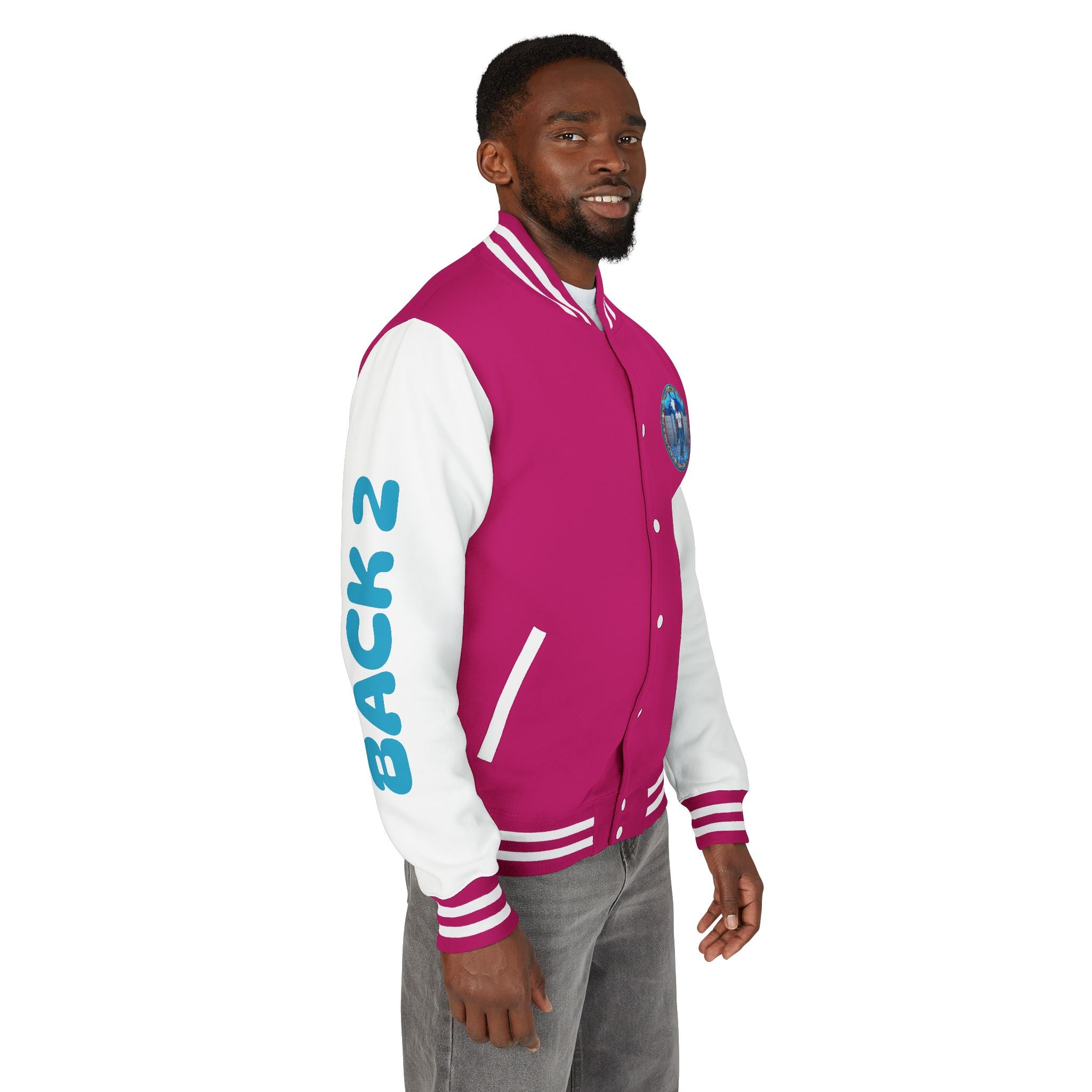 Letterman Jacket — 'Back 2 The Block' Retro Streetwear Patch Jacket
