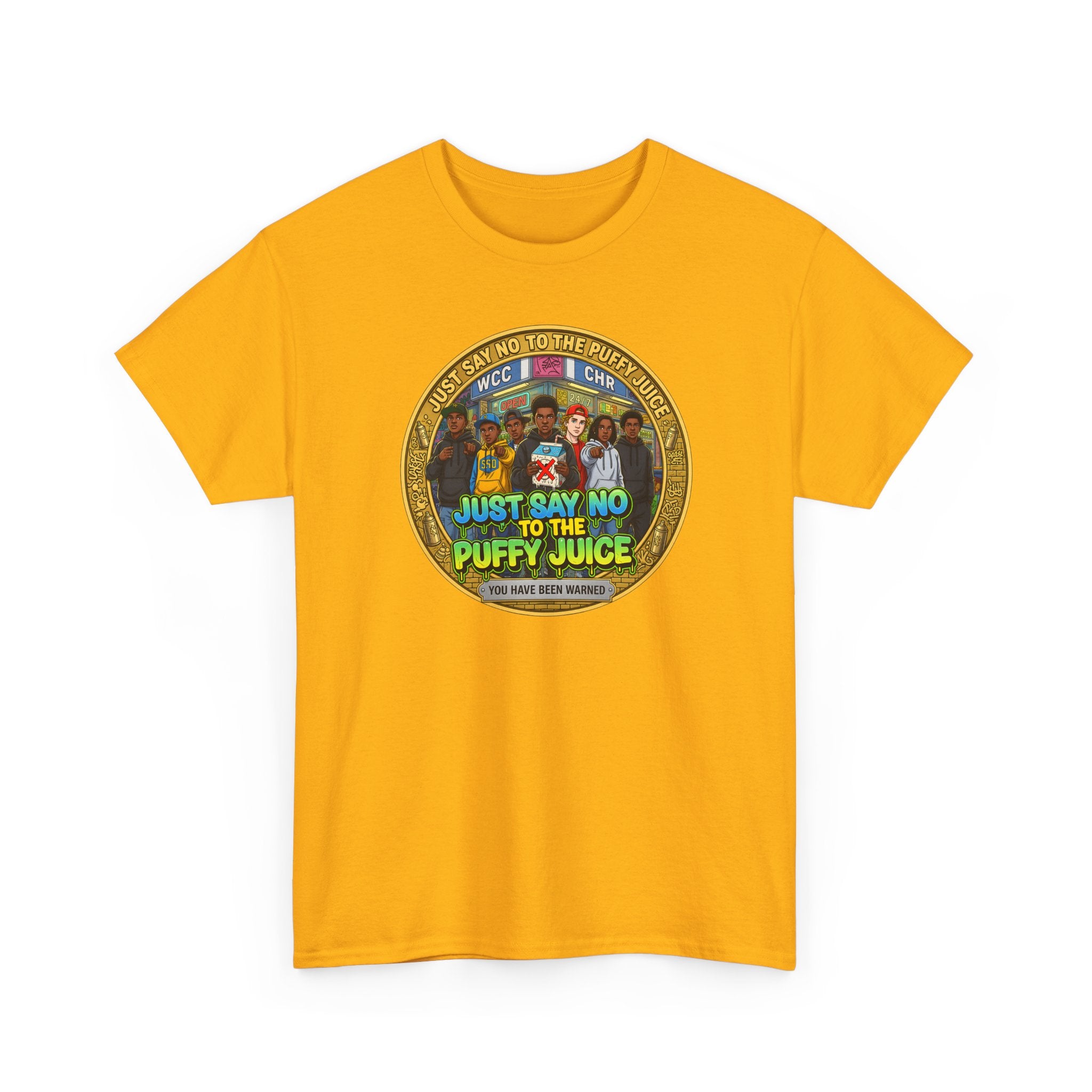 T-Shirt — "Just Say No to the Puffy Juice" Retro Anti-Vape Graphic Tee