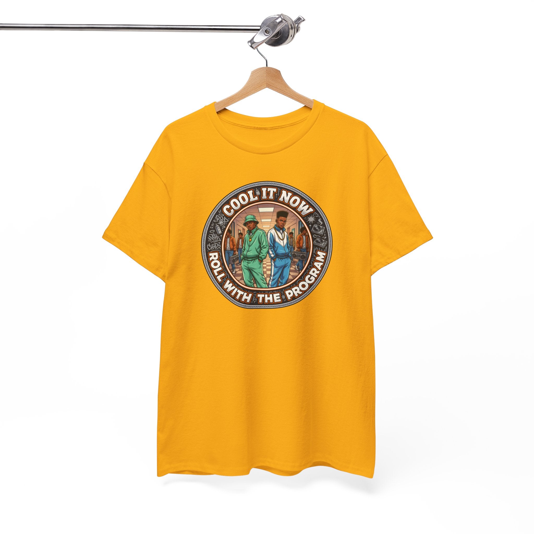 Cool It Now Tee — "Cool It Now Roll With The Program" Vintage Patch Graphic T-Shirt