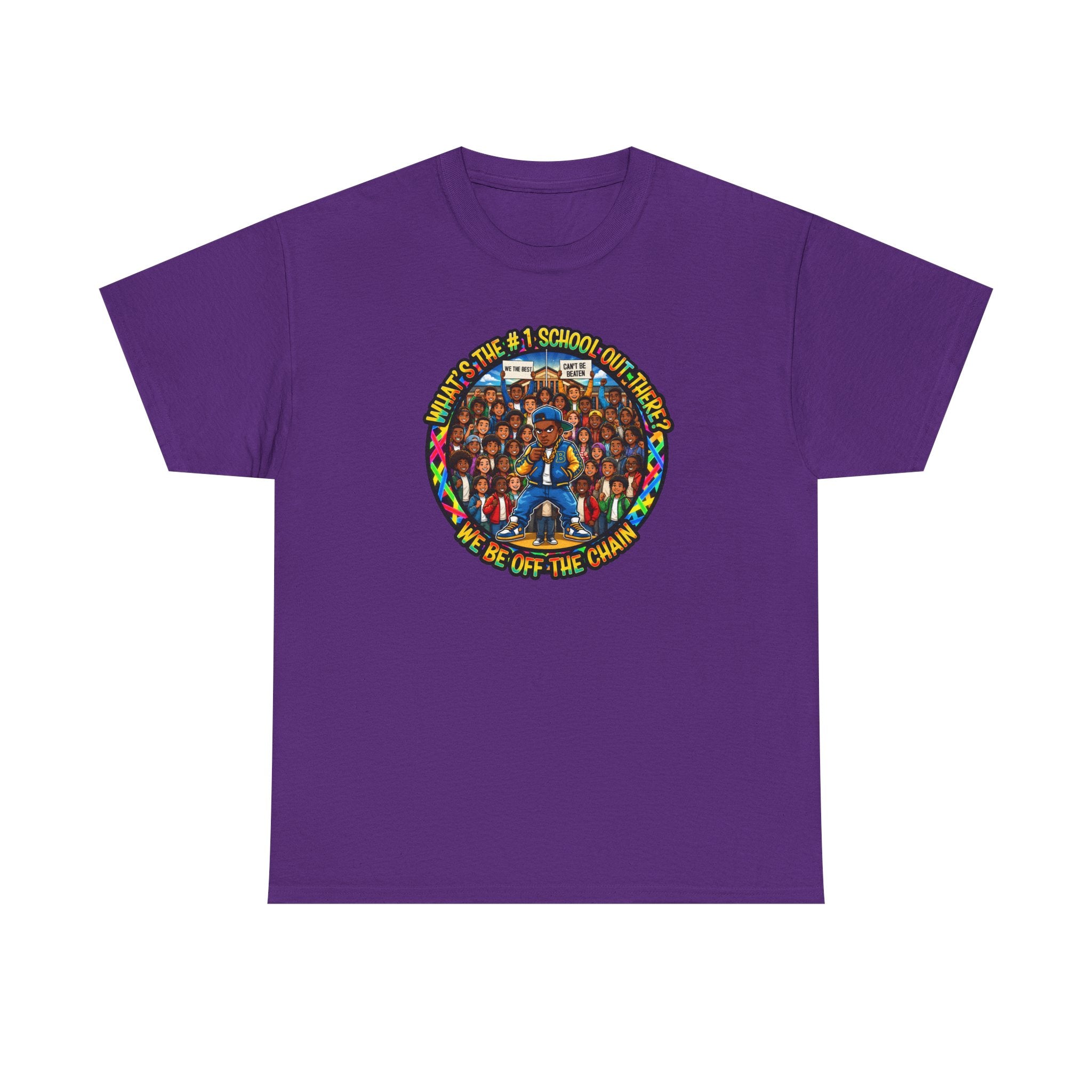Community Unity Tee — "What's The #1 School Out There" Illustration Shirt