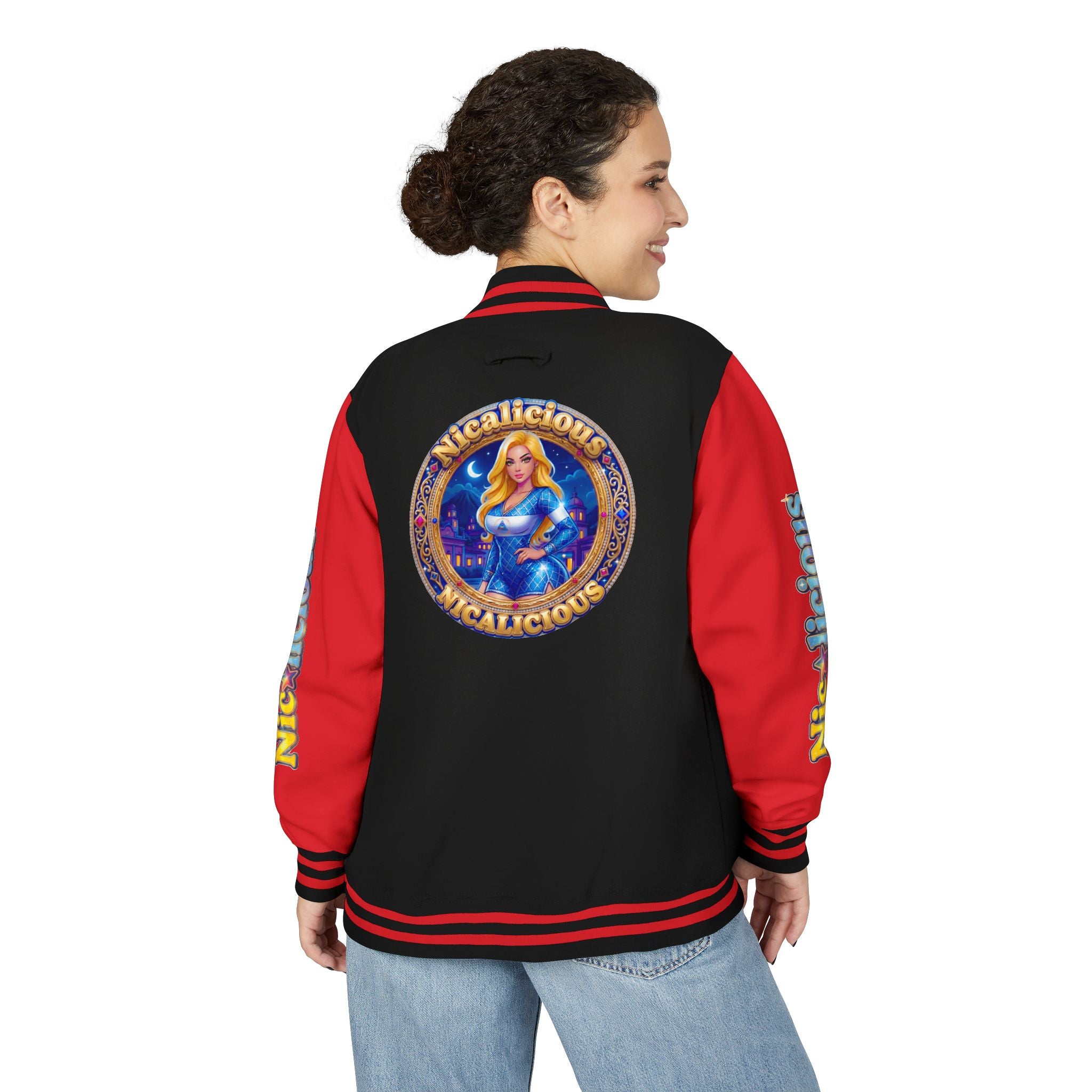 Letterman Jacket — "Nicalicious" Retro Crest Varsity Jacket