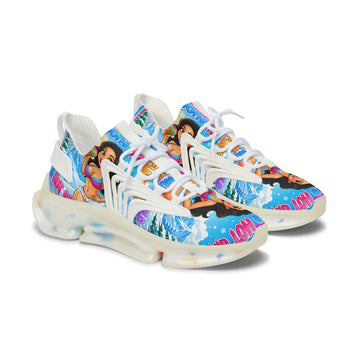 Women's Mesh Sneakers —"Snow Cone Hot Girl "Tropical Beach Babe Graphic Sneakers