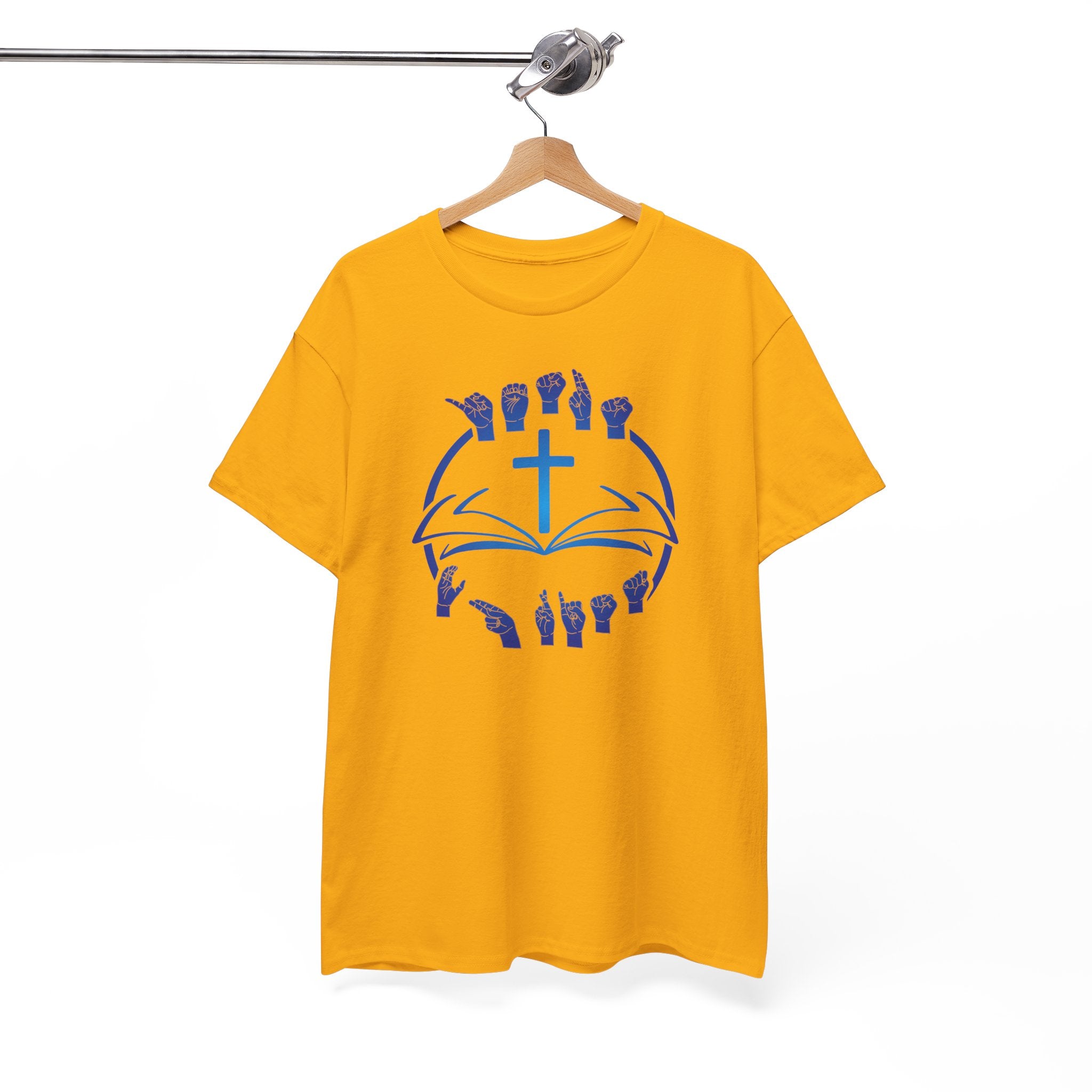 "Christian Bible Cross Sign Language "T-Shirt — Faith Prayer Hands Tee