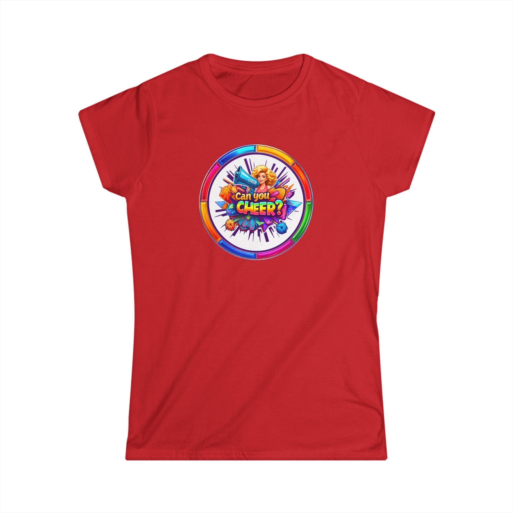 "Can You  Cheer "Women’s Graphic Tee — Colorful Cheerleading Spirit Shirt