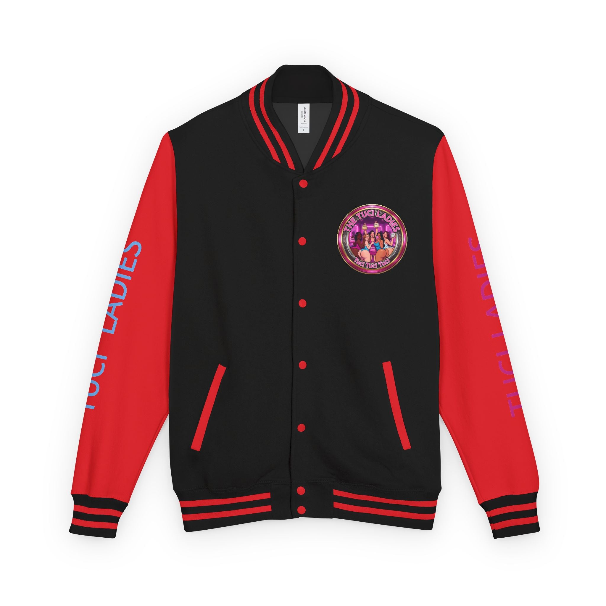 Letterman Jacket — The Tuci Tuci Tuci Ladies Graphic Varsity Jacket