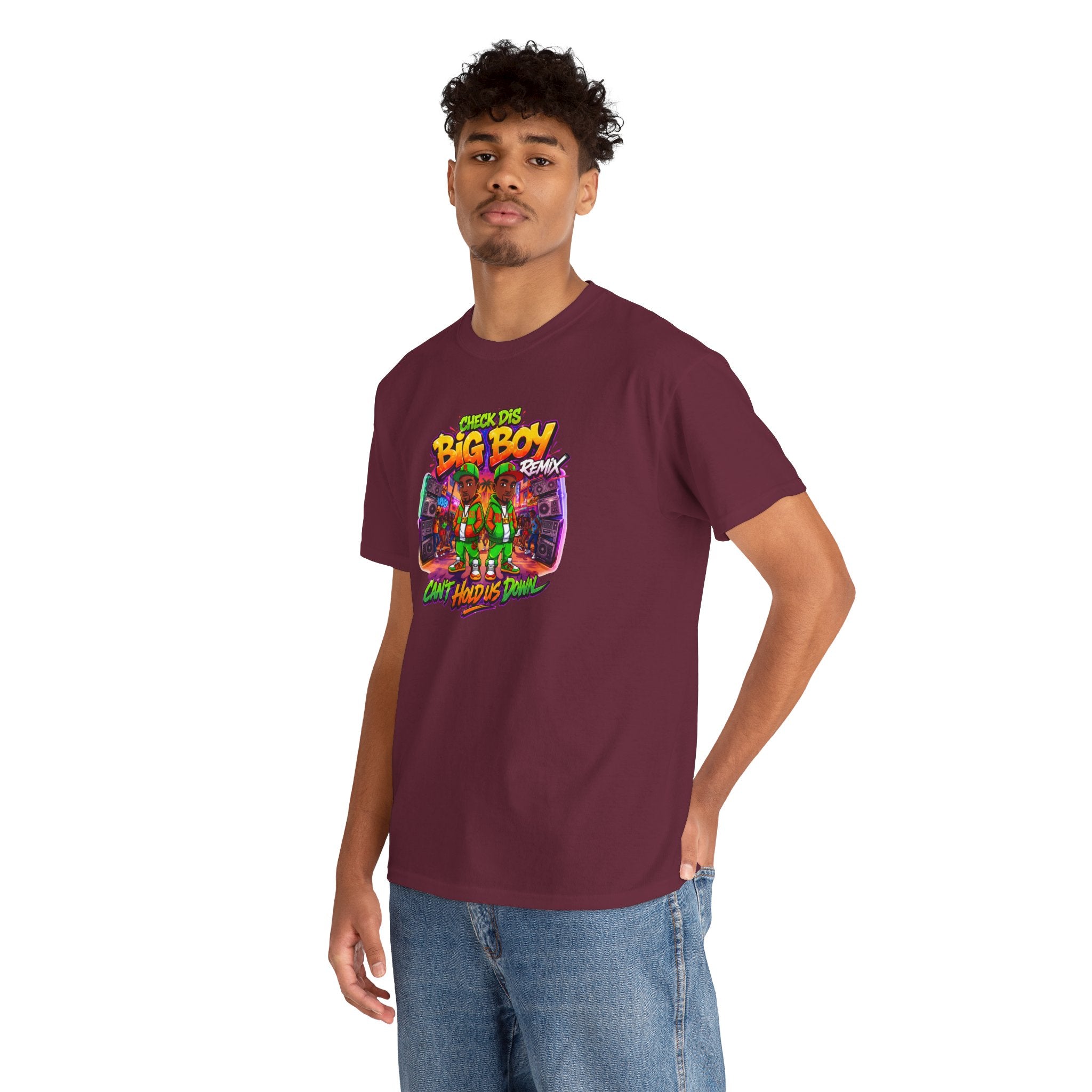 T-Shirt — " Check Dis Big Boy Remix" Retro Arcade Graphic Tee