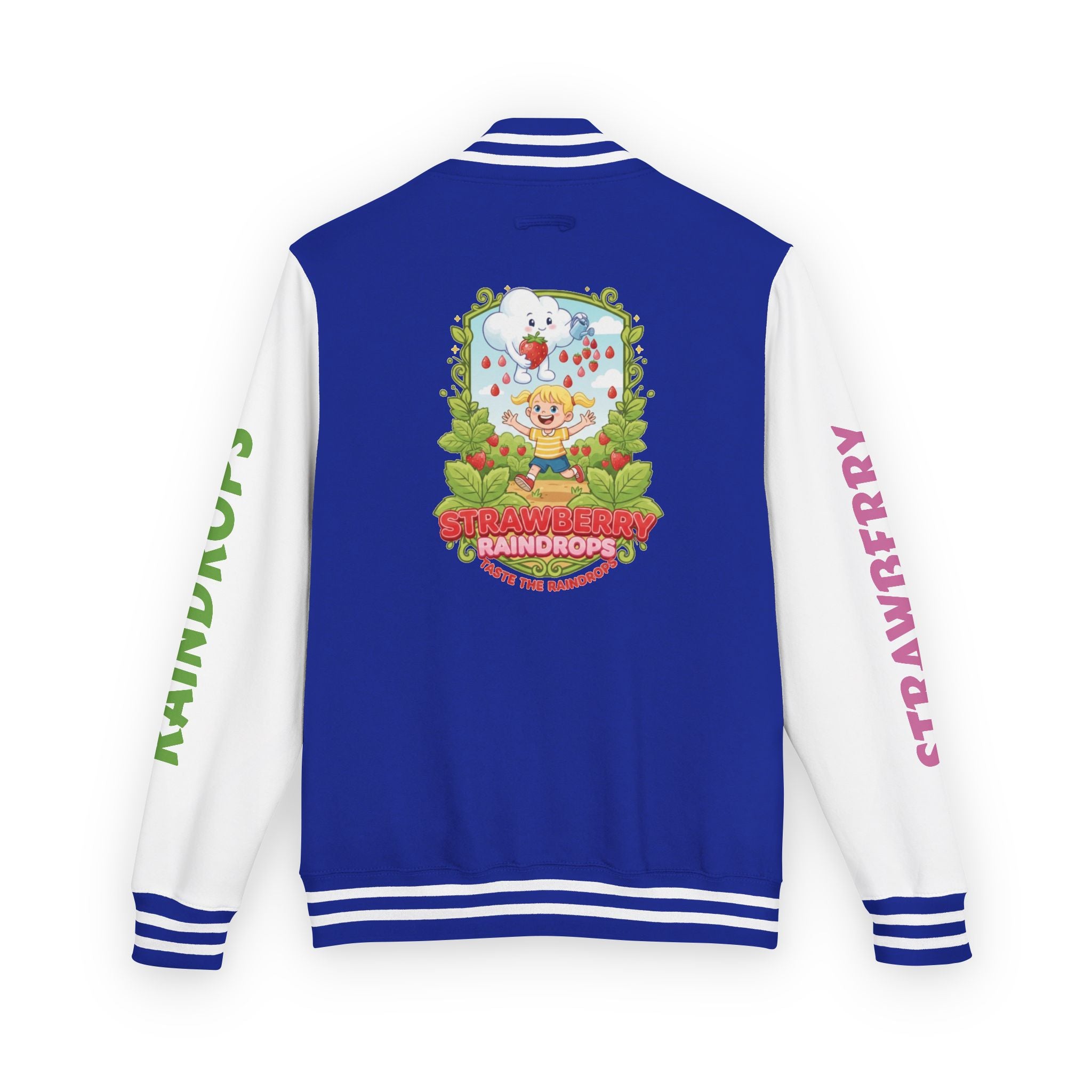 Letterman Jacket —Strawberry Raindrops Back Patch
