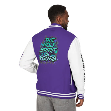 Letterman Jacket — "The Holy Spirit Is Yours" Graphic
