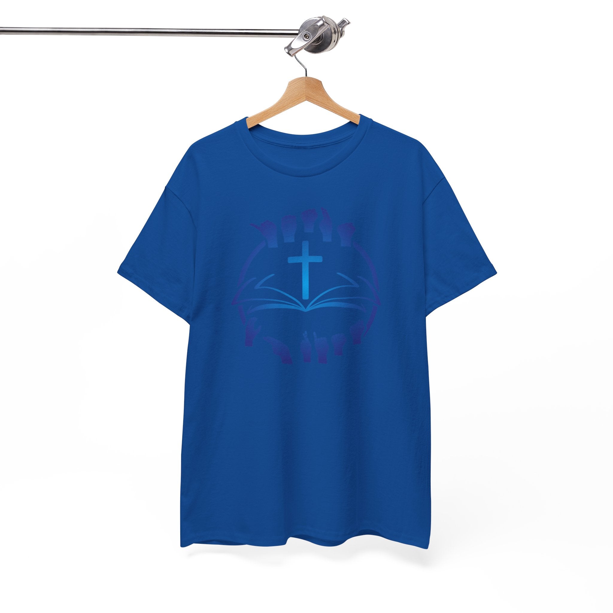 "Christian Bible Cross Sign Language "T-Shirt — Faith Prayer Hands Tee
