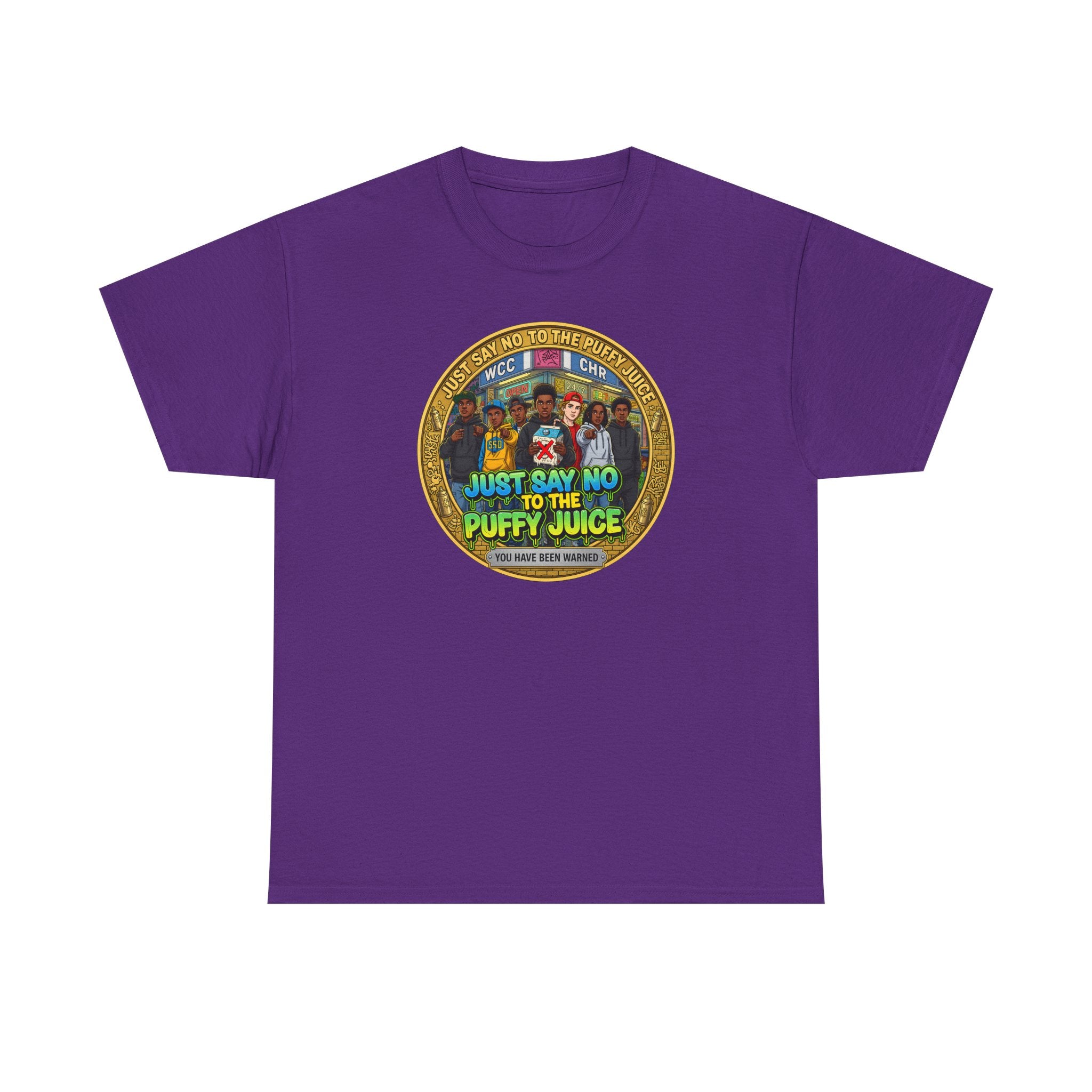 T-Shirt — "Just Say No to the Puffy Juice" Retro Anti-Vape Graphic Tee