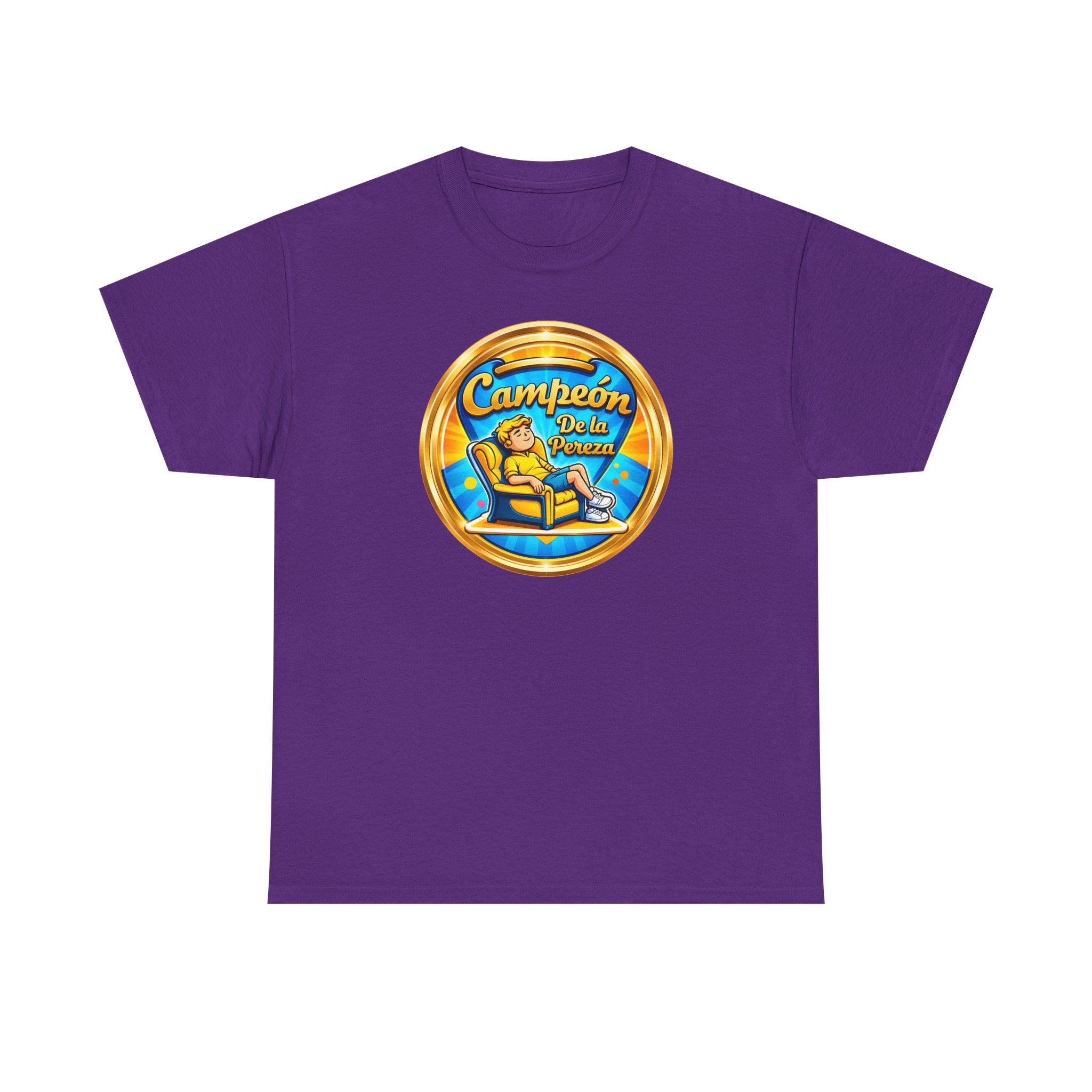 "Campeón De La Pereza" Tee — Gold Badge Adventure T‑Shirt