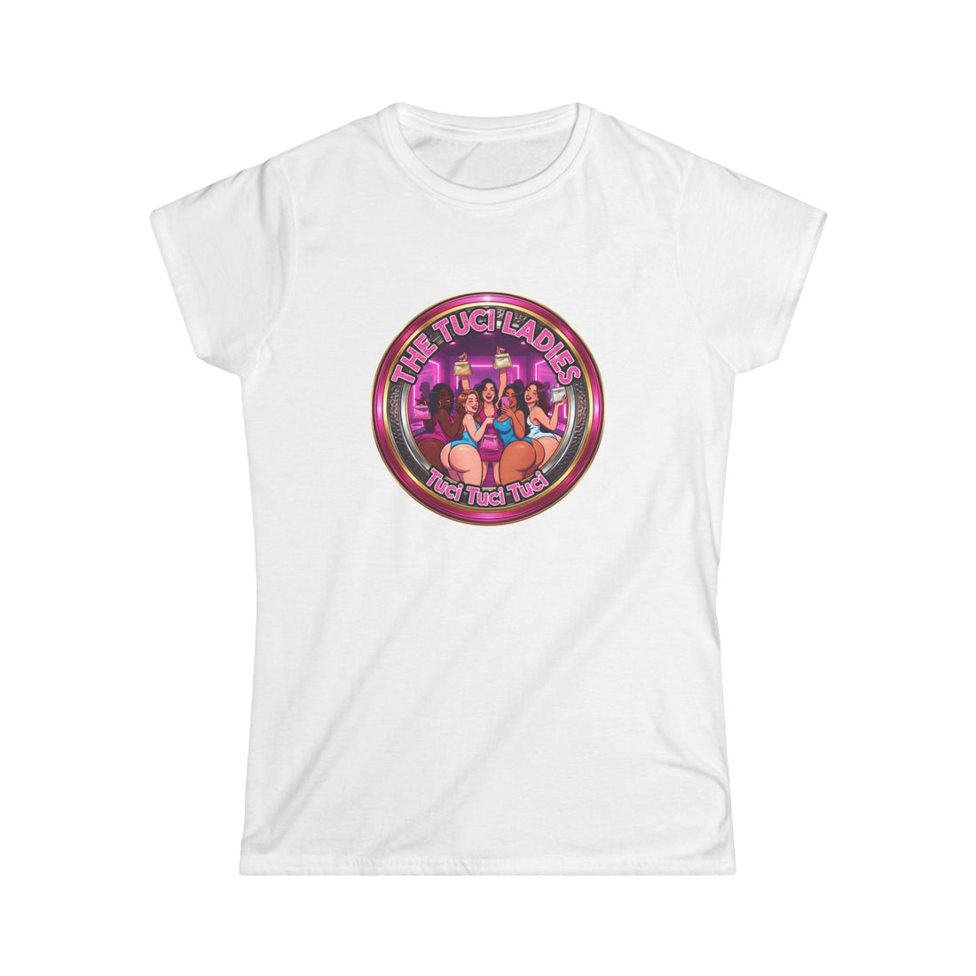 Women's Tee — "The Tuci Ladies" Retro Pinup Graphic