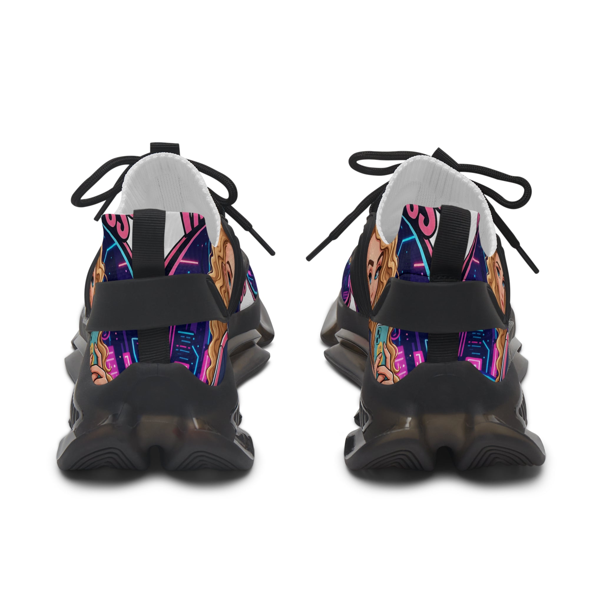 Women's Mesh Sneakers — 'Don't Block Your Blessings' Graphic Athletic Shoes