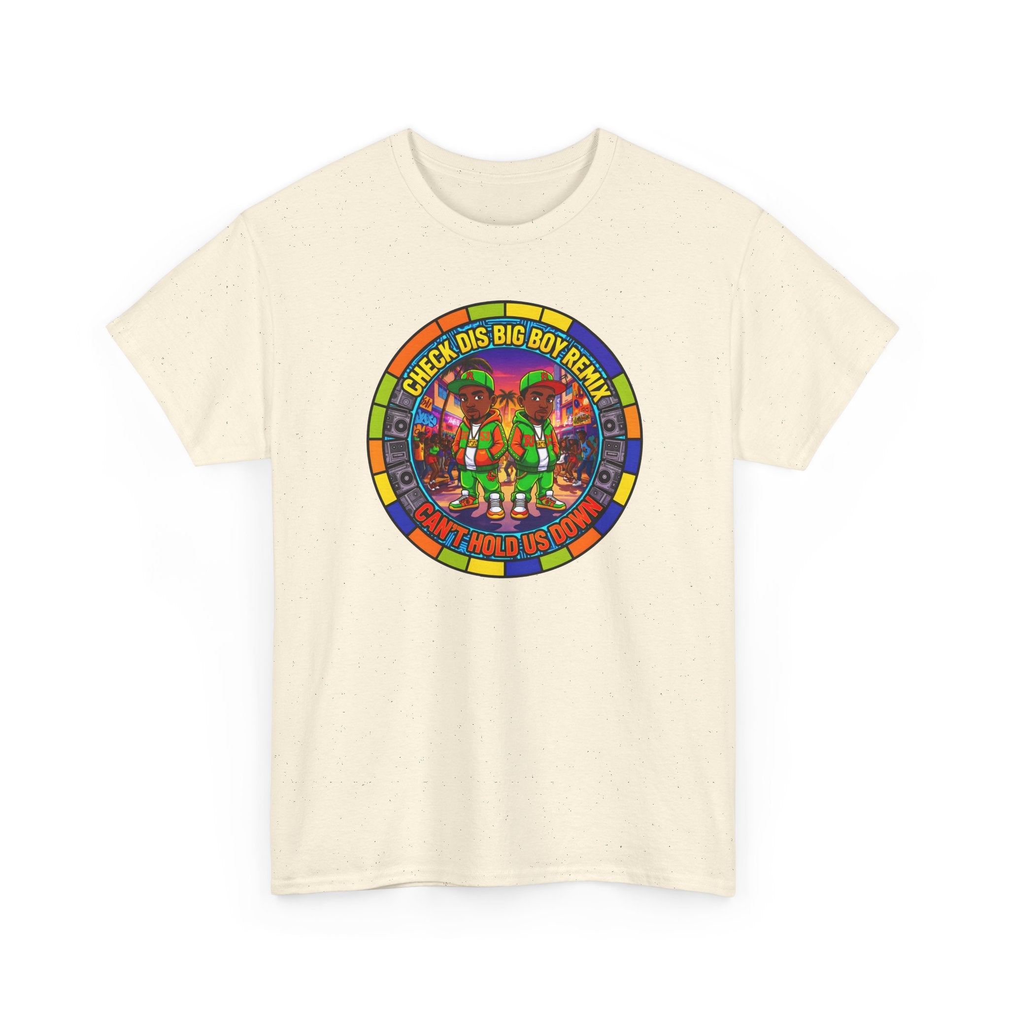 T-Shirt — "Check Dis Big Boy Remix" Colorful Cartoon Grap6hic Tee