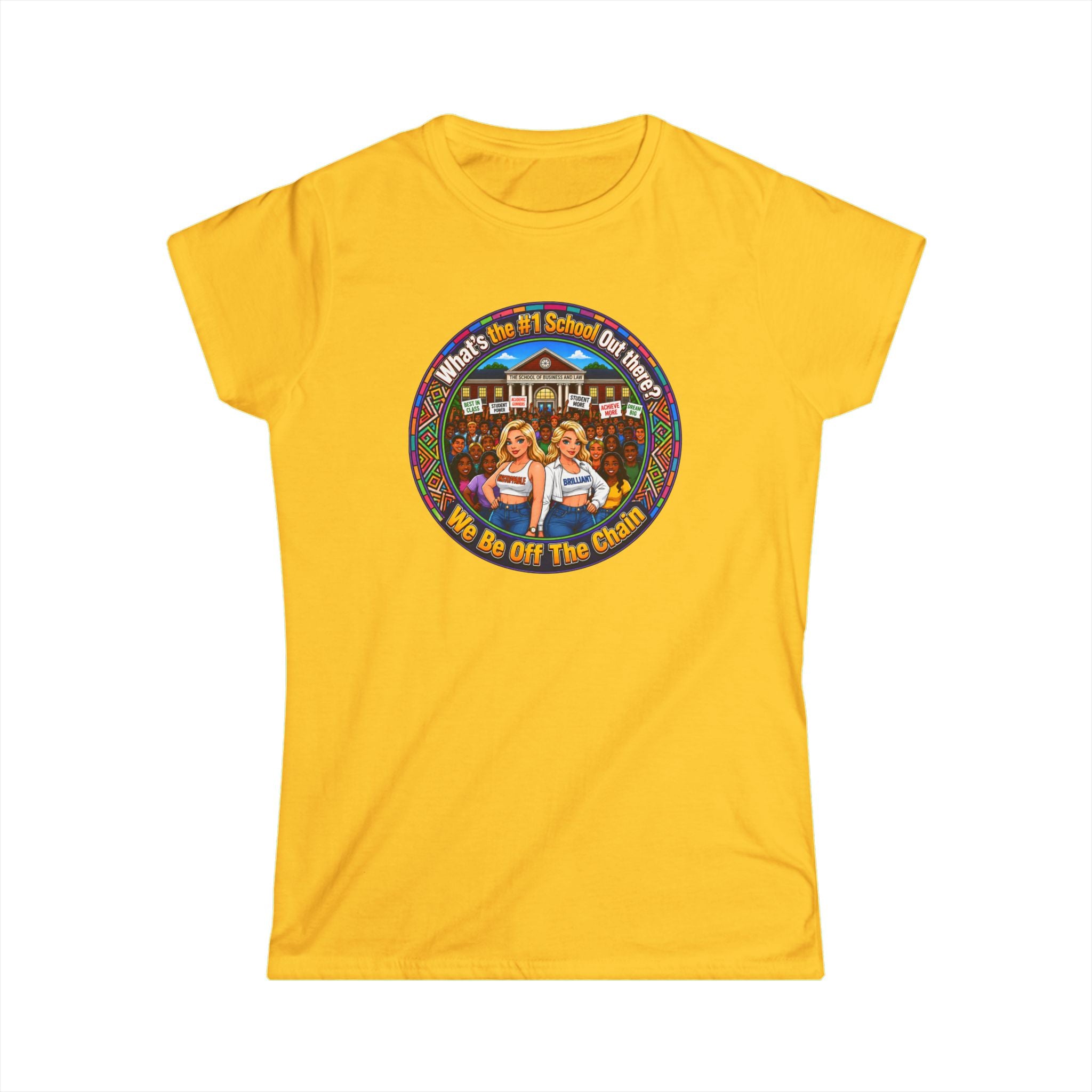 Vintage Cheerleader T‑Shirt - "Whats the #1 School Out There" Retro Campus Tee