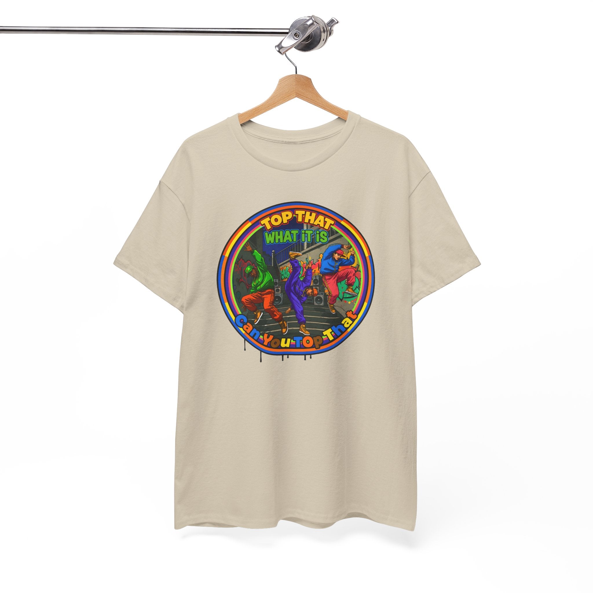 Retro  Tee — "Top That What It Is" Graphic Cotton Shirt