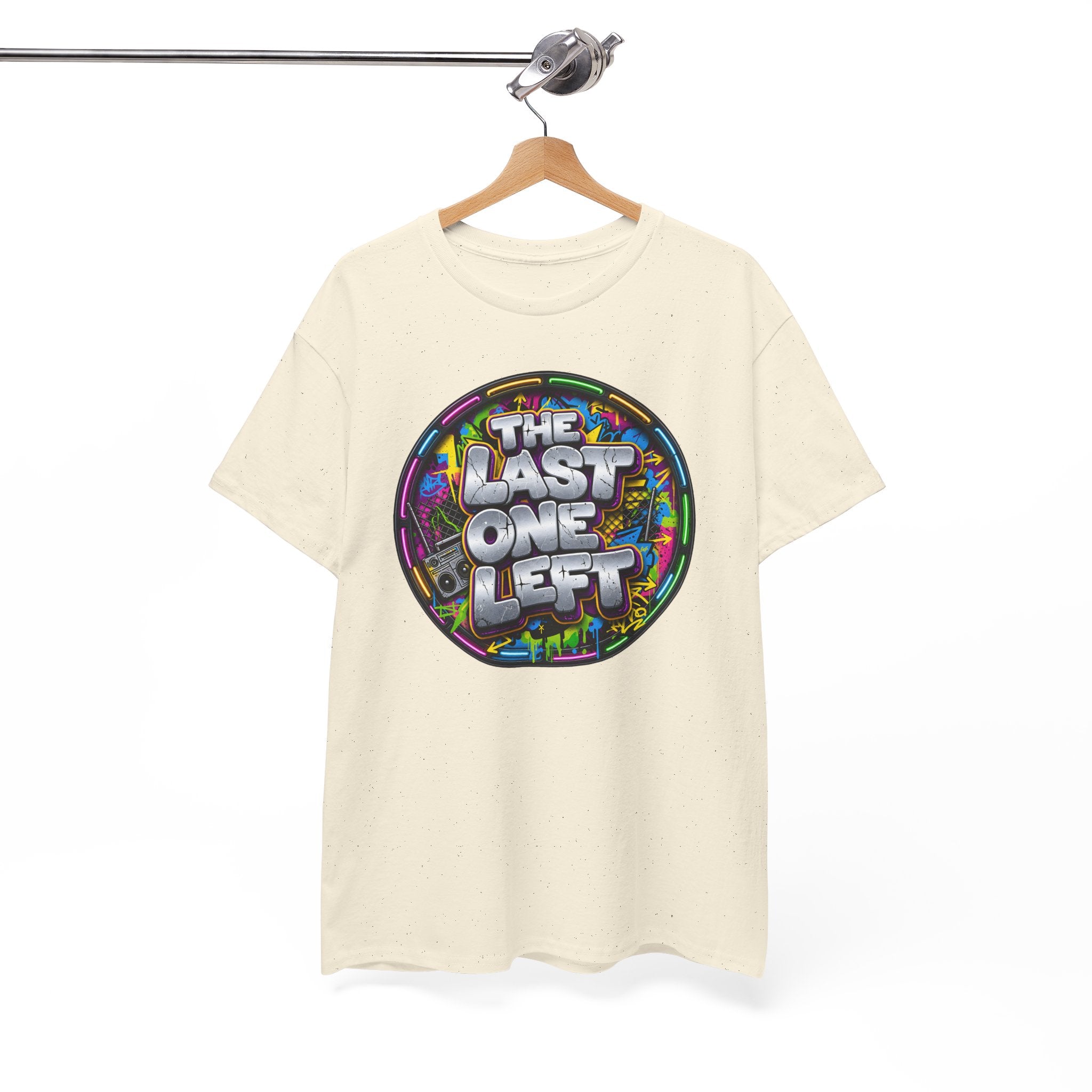 Graphic Tee - "The Last One Left" Colorful Retro Badge