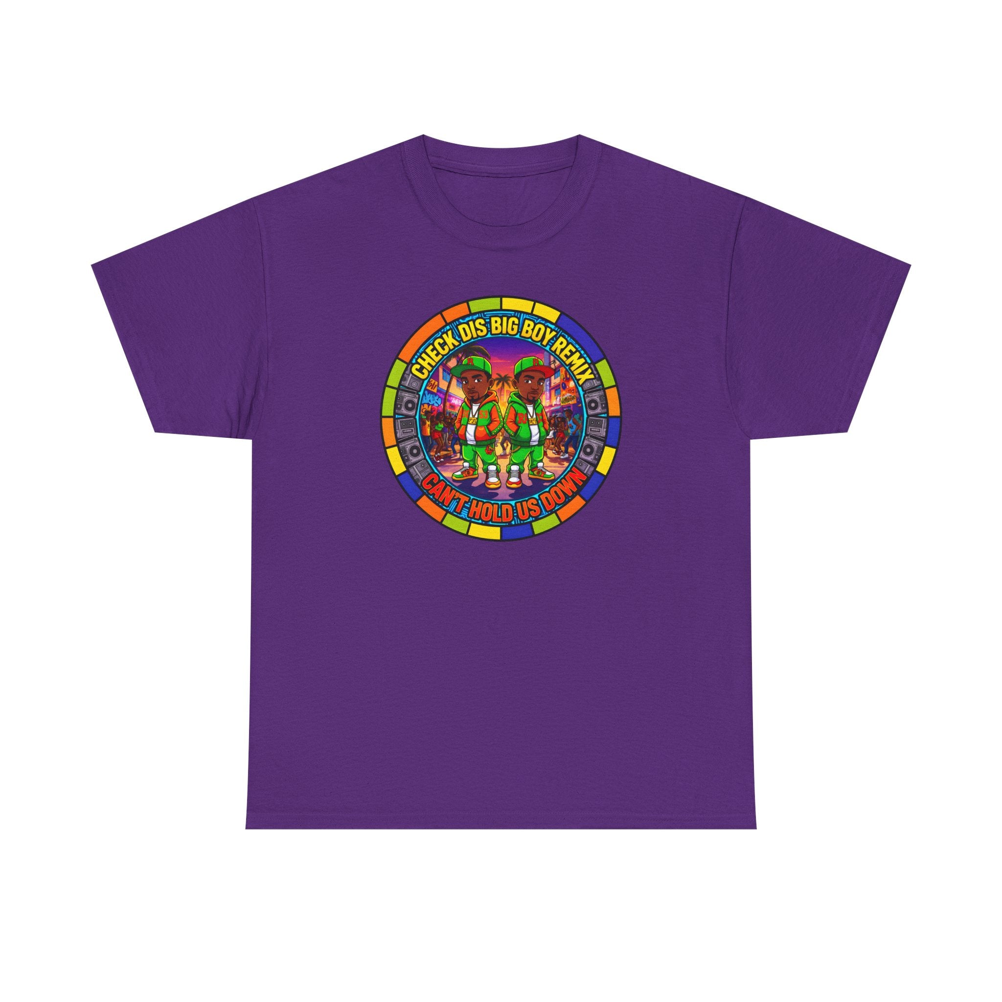 T-Shirt — "Check Dis Big Boy Remix" Colorful Cartoon Grap6hic Tee