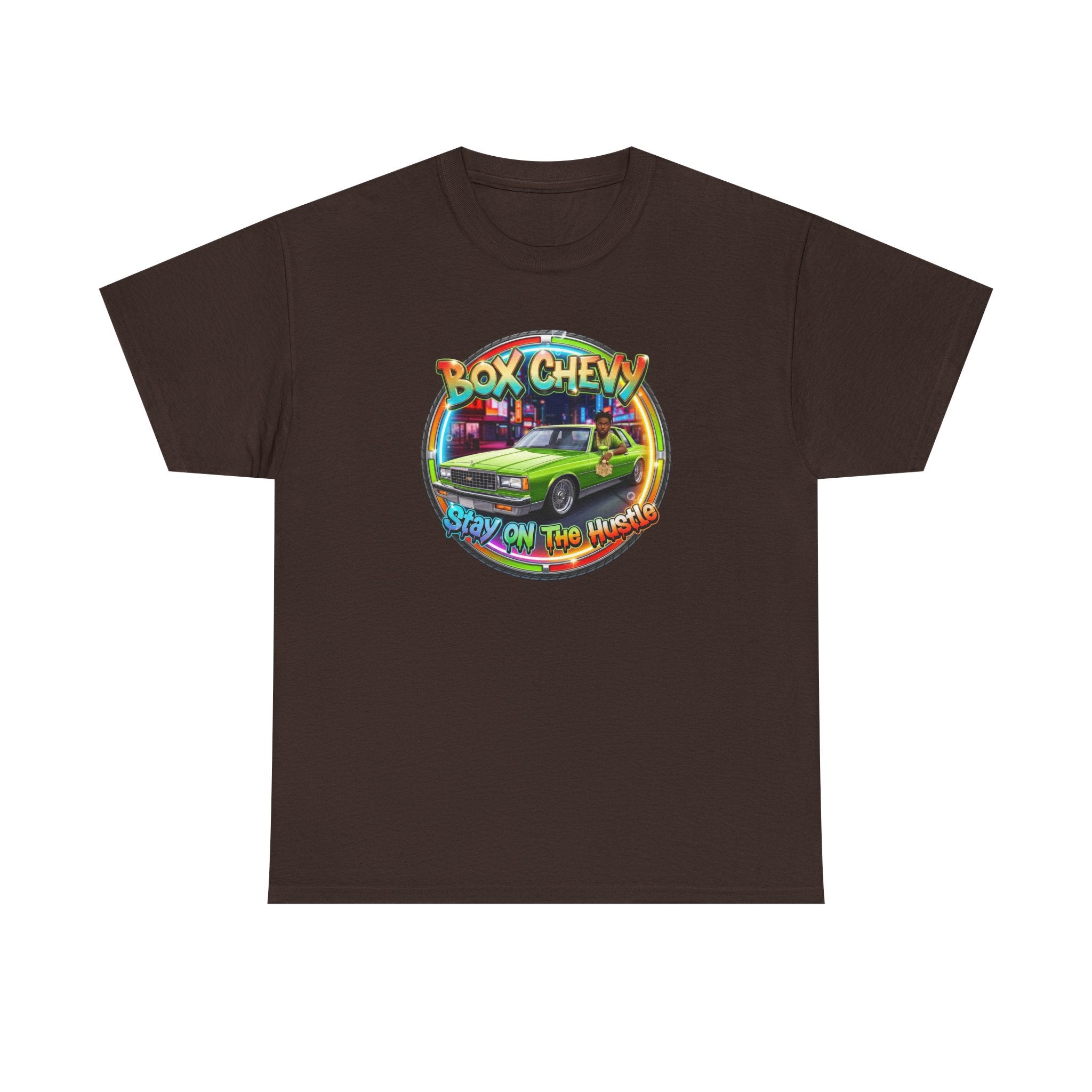 Vintage Chevy Truck Tee — "Box Chevy Stay On The Hustle" Retro Car Graphic Shirt