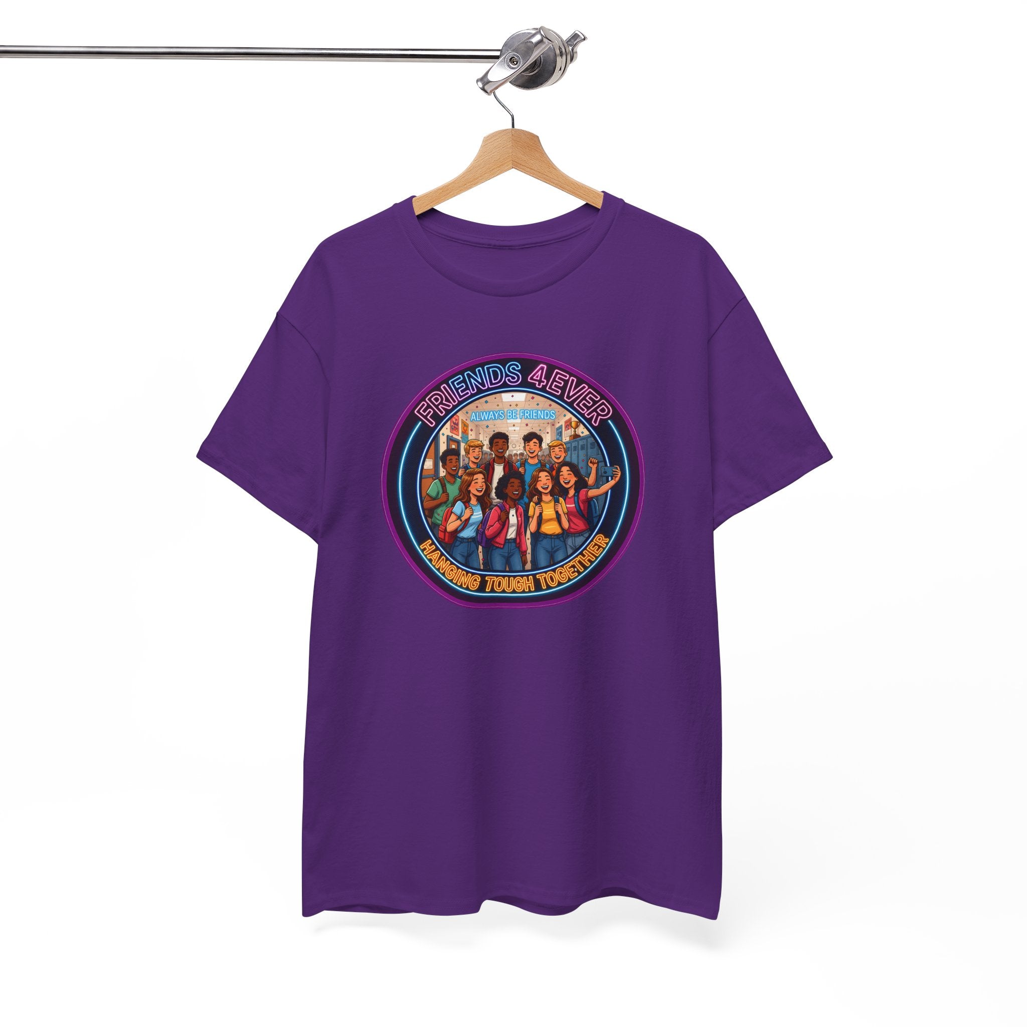 Graphic Tee — Retro Group Illustration "Friends Forever"